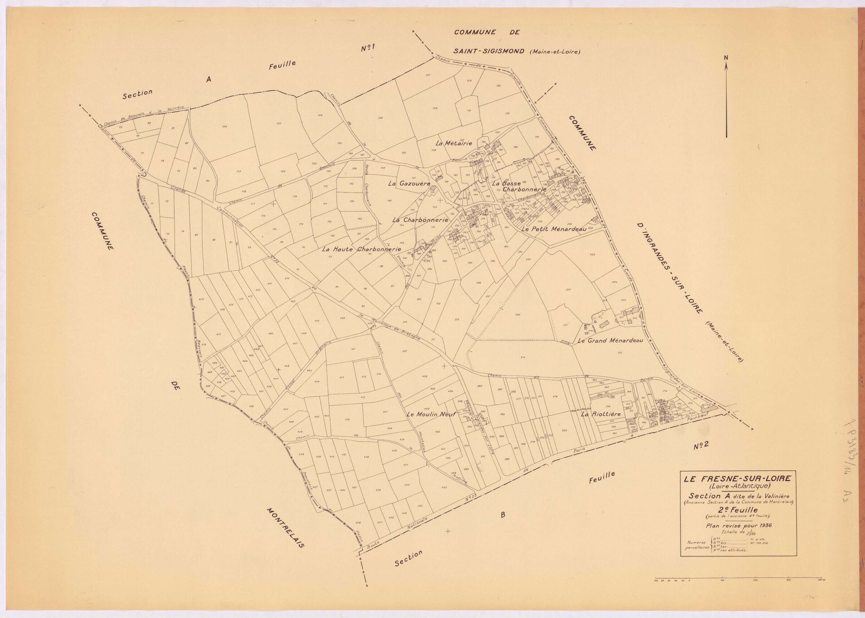 Le Fresne-sur-Loire - Section A2 Valinière (section de La) ; 71-479
