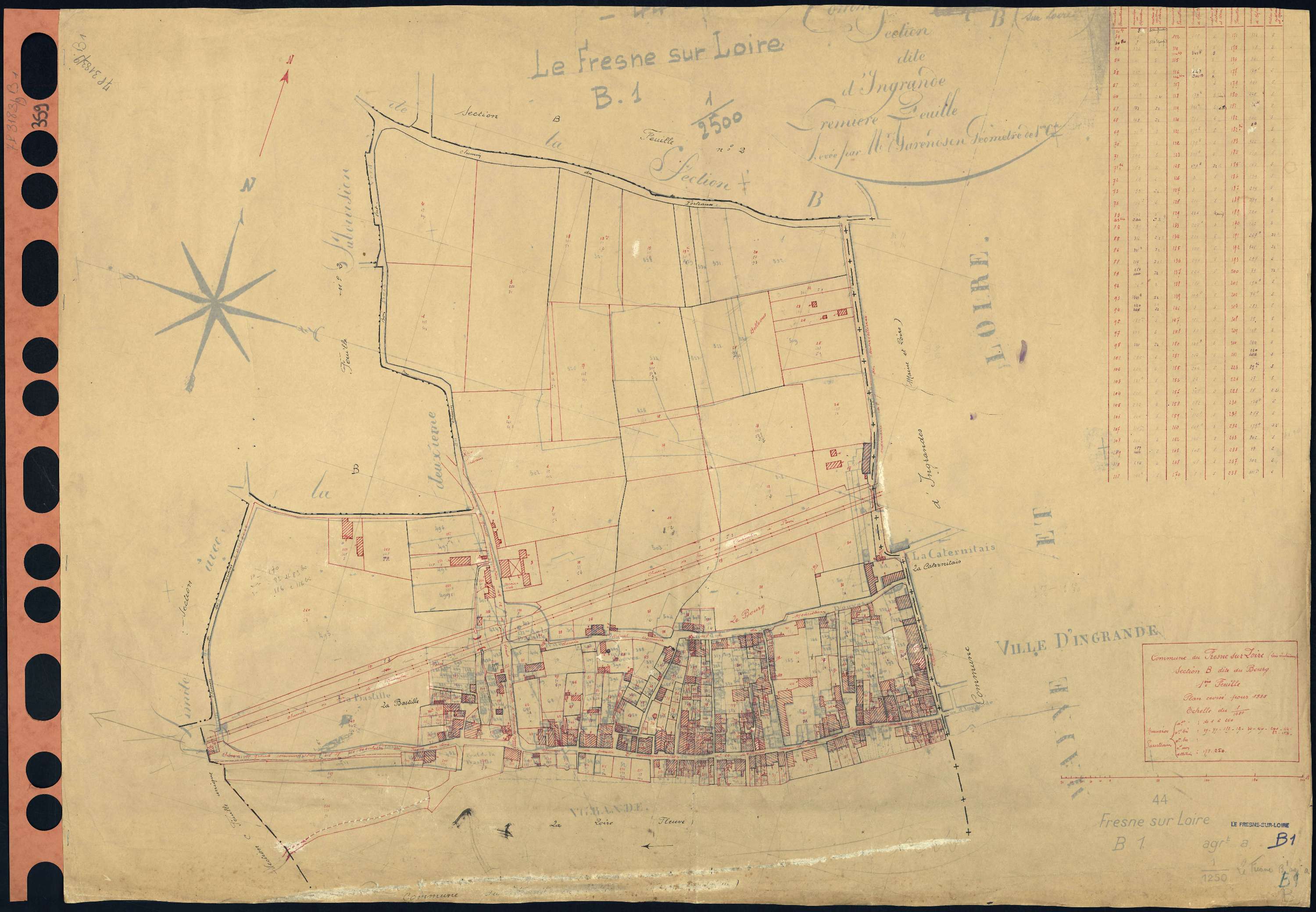 Le Fresne-sur-Loire - Section B1 Bourg (section du) . 1-260
