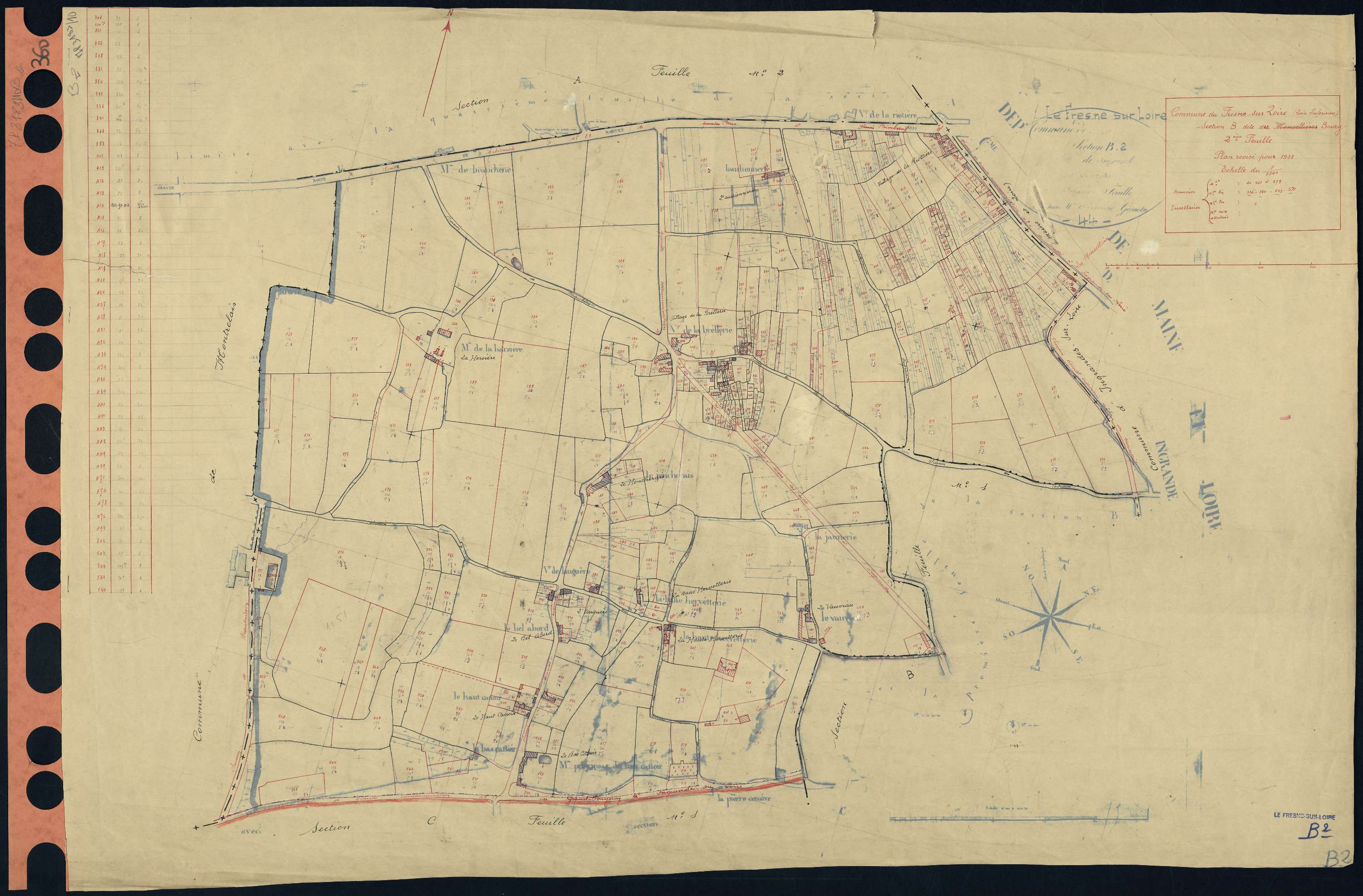 Le Fresne-sur-Loire - Section B2 Bourg (section du) . 261-579