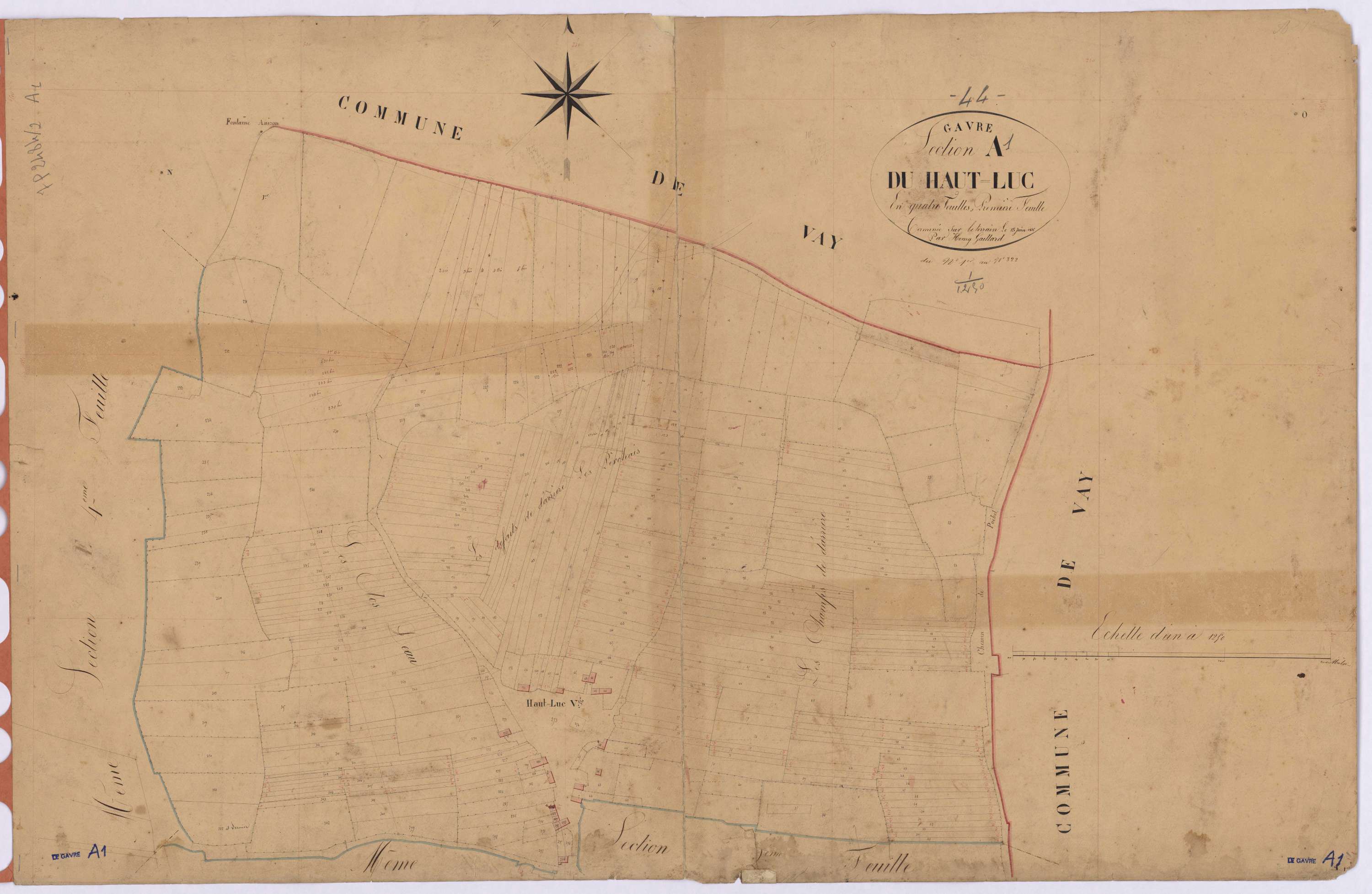 Le Gâvre - Section A1 Haut-Luc (section du) ; 1-322