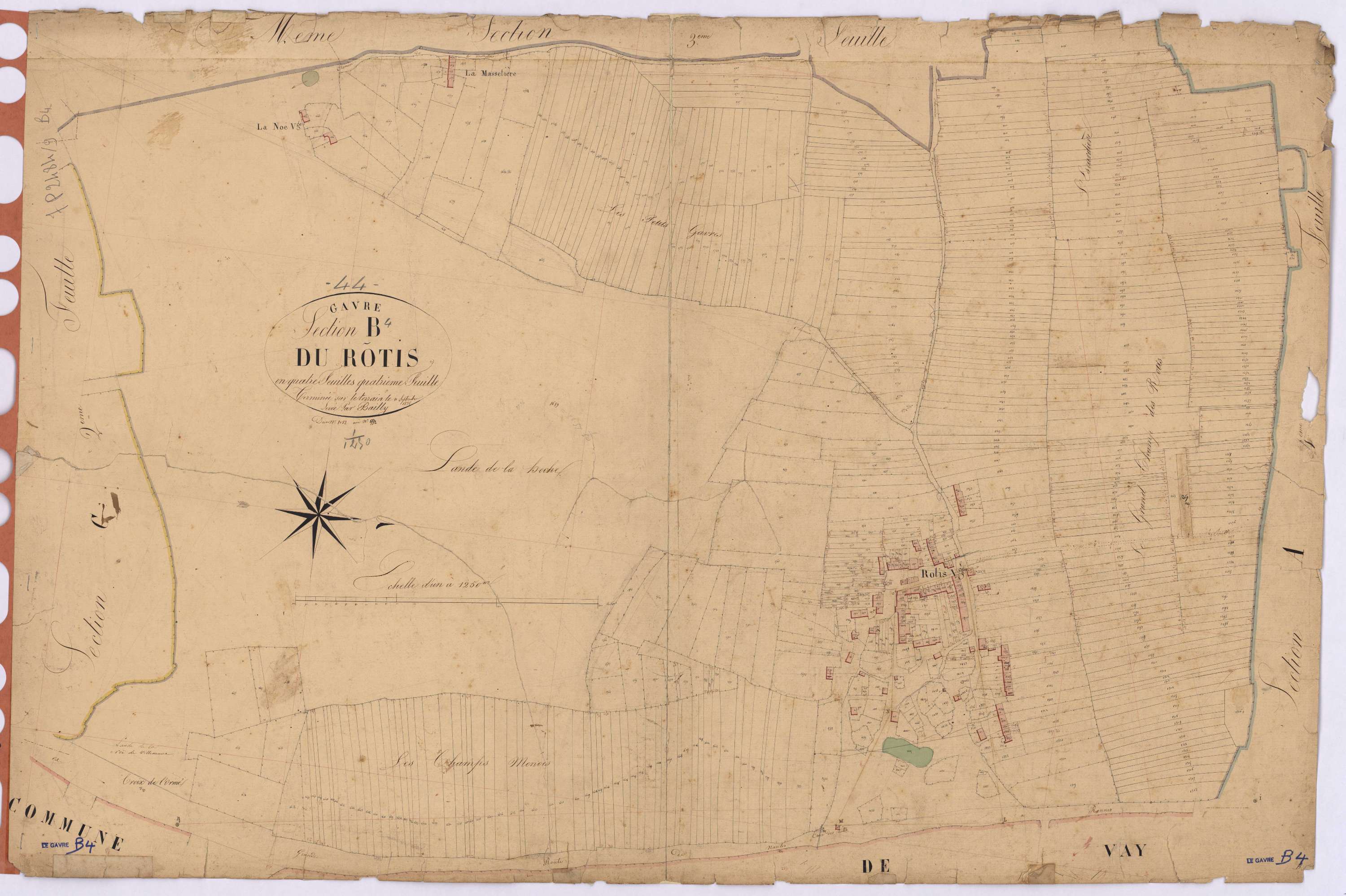 Le Gâvre - Section B4 Rotis (section du) ; 1082-1772