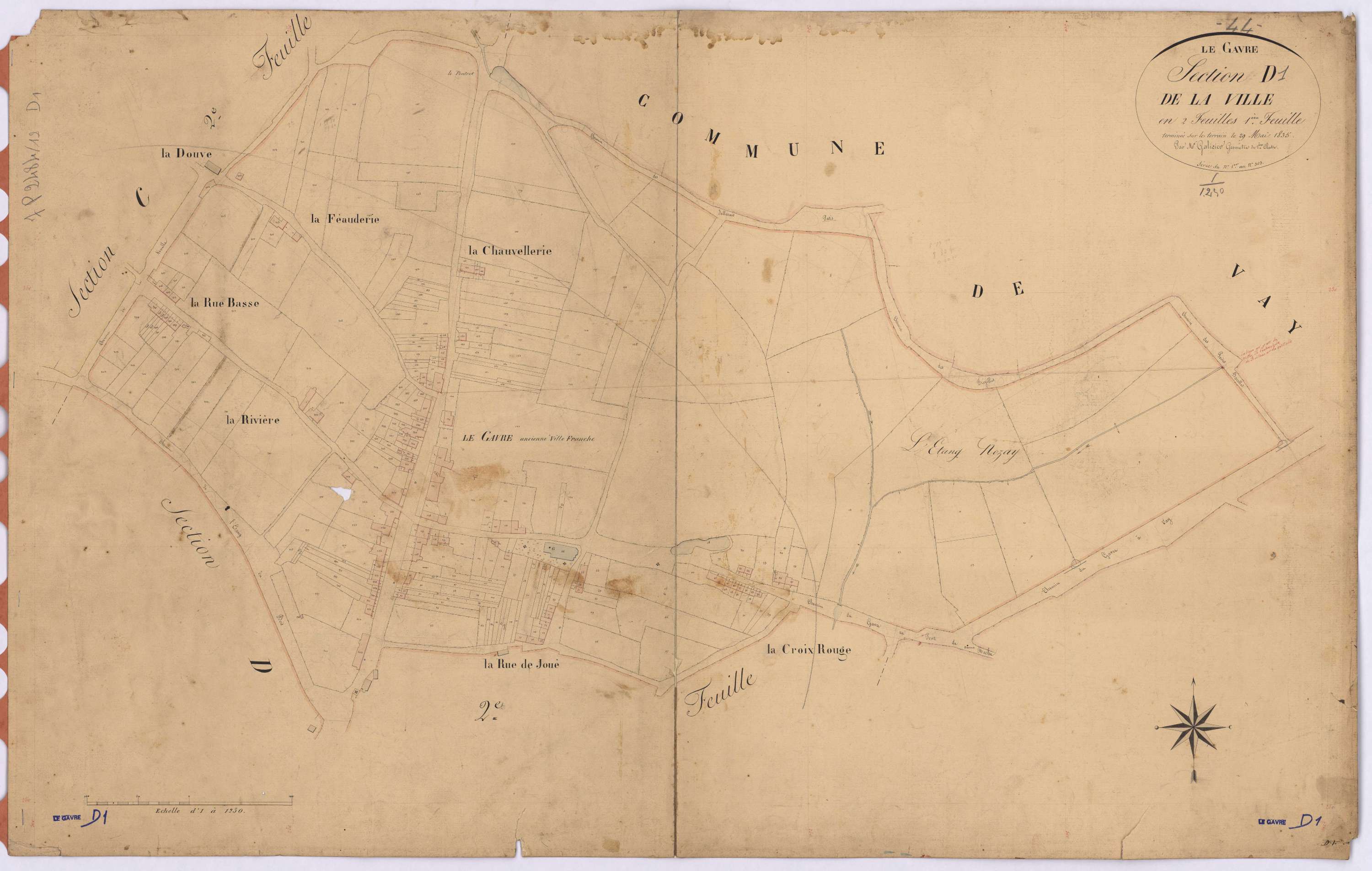 Le Gâvre - Section D1 Ville (section de La) ; 1-303