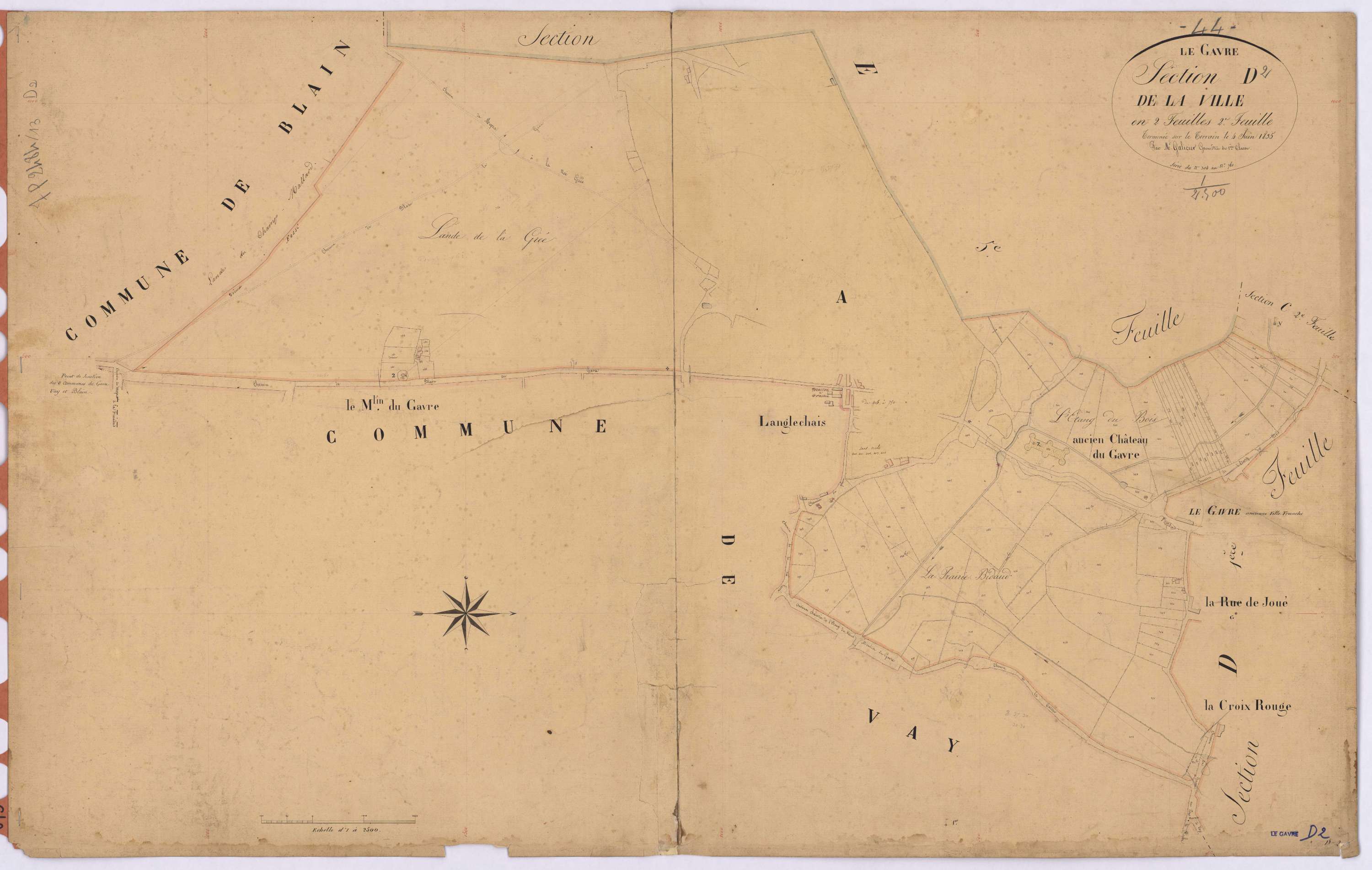 Le Gâvre - Section D2 Ville (section de La) ; 304-761