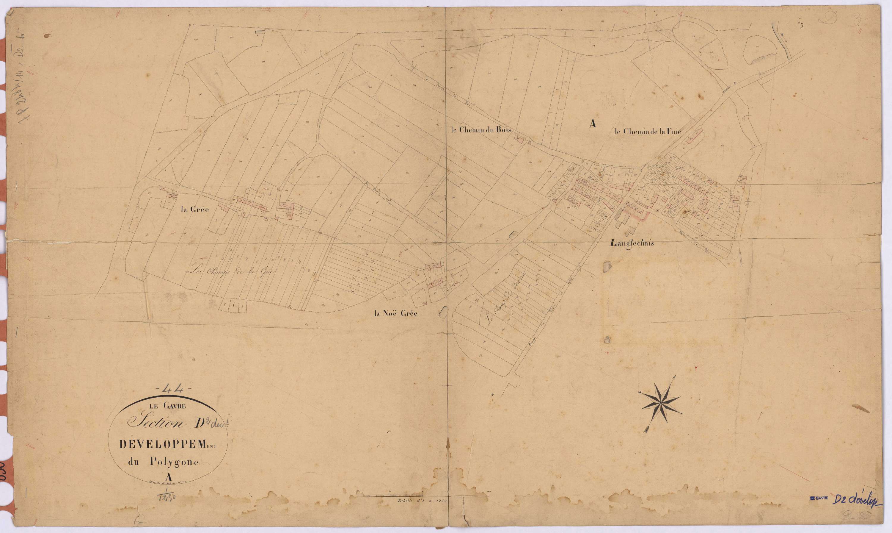Le Gâvre - Section D2 (développement) Ville (section de La) ; 304-761 ; développement du polygône A