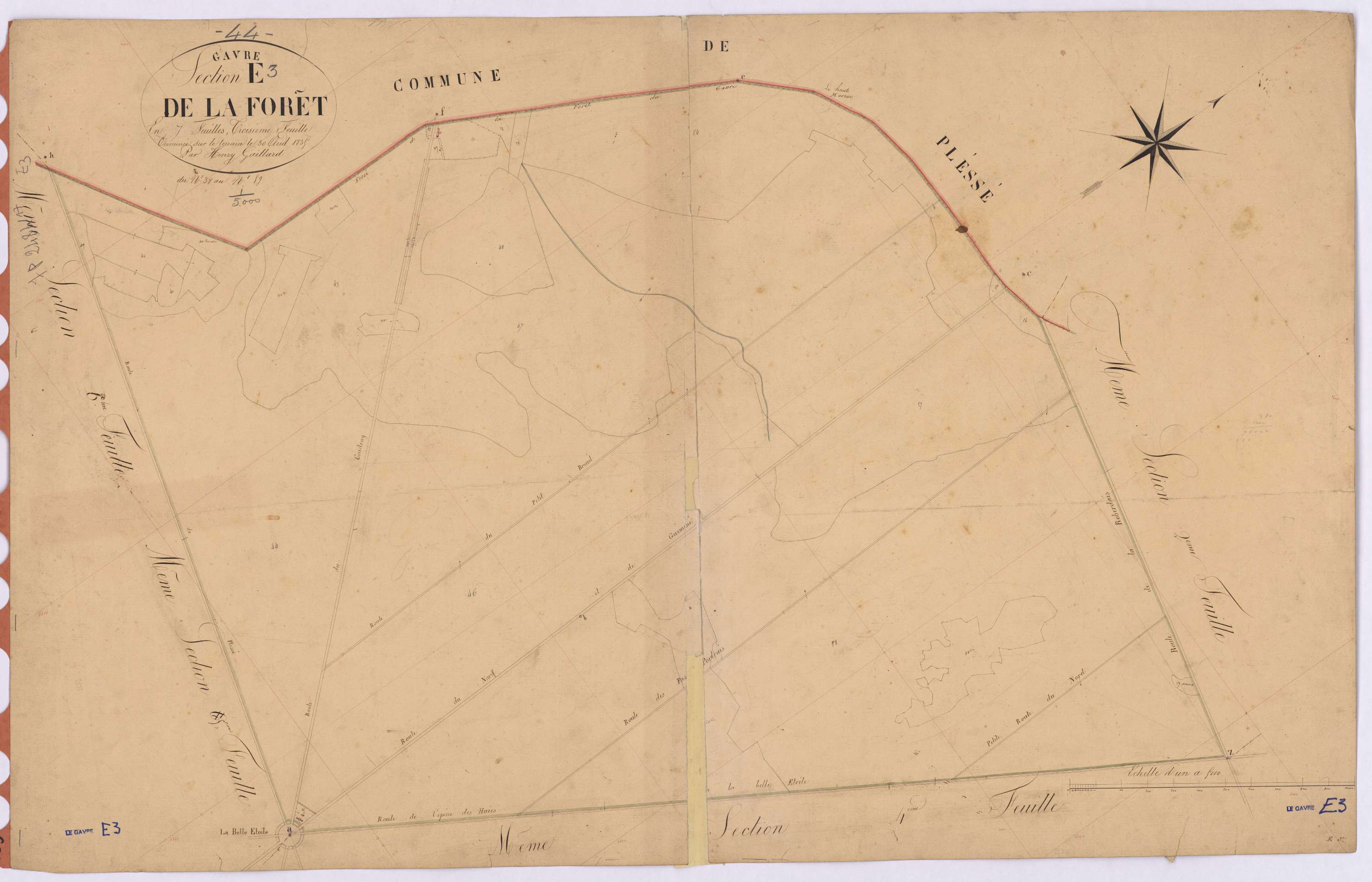 Le Gâvre - Section E3 Forêt (section de La) ; 38-59