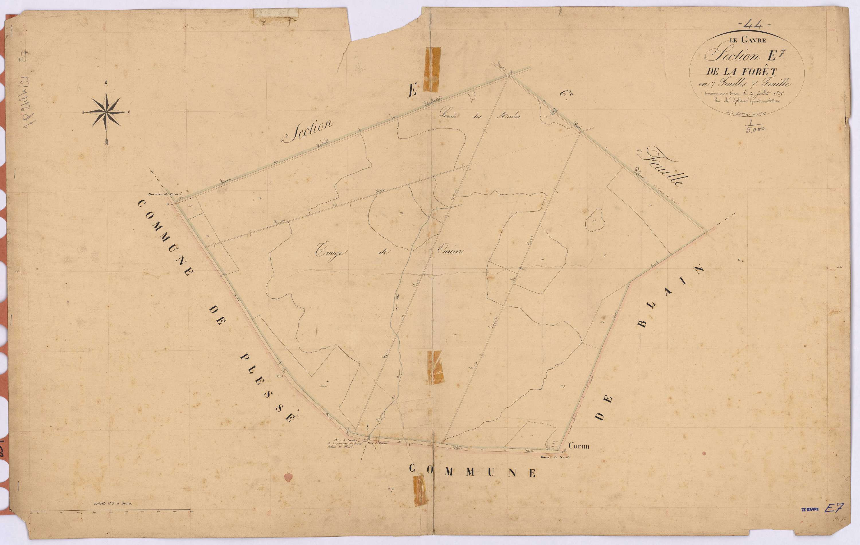 Le Gâvre - Section E7 Forêt (section de La) ; 124-140