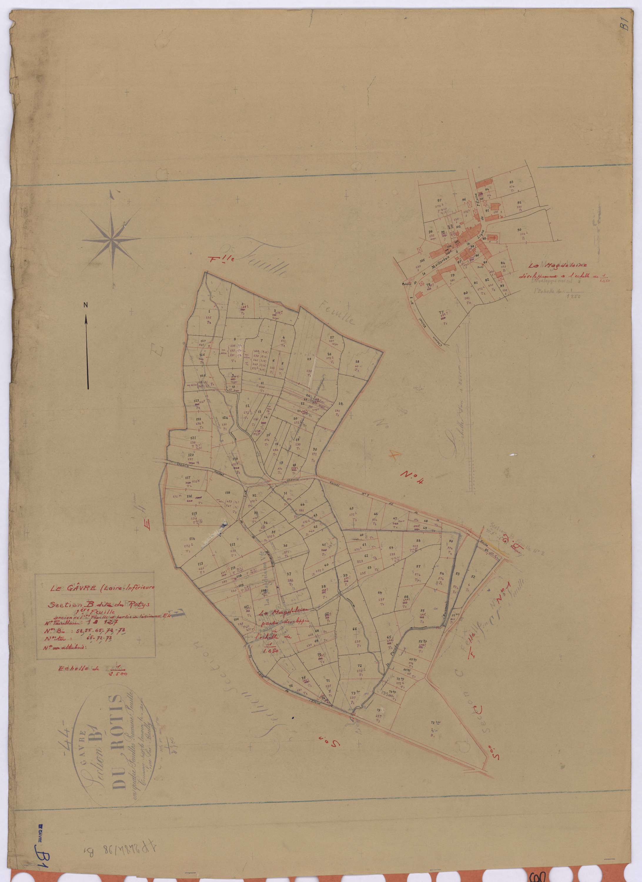 Le Gâvre - Section B1 Rotys (section des) ; 1-127