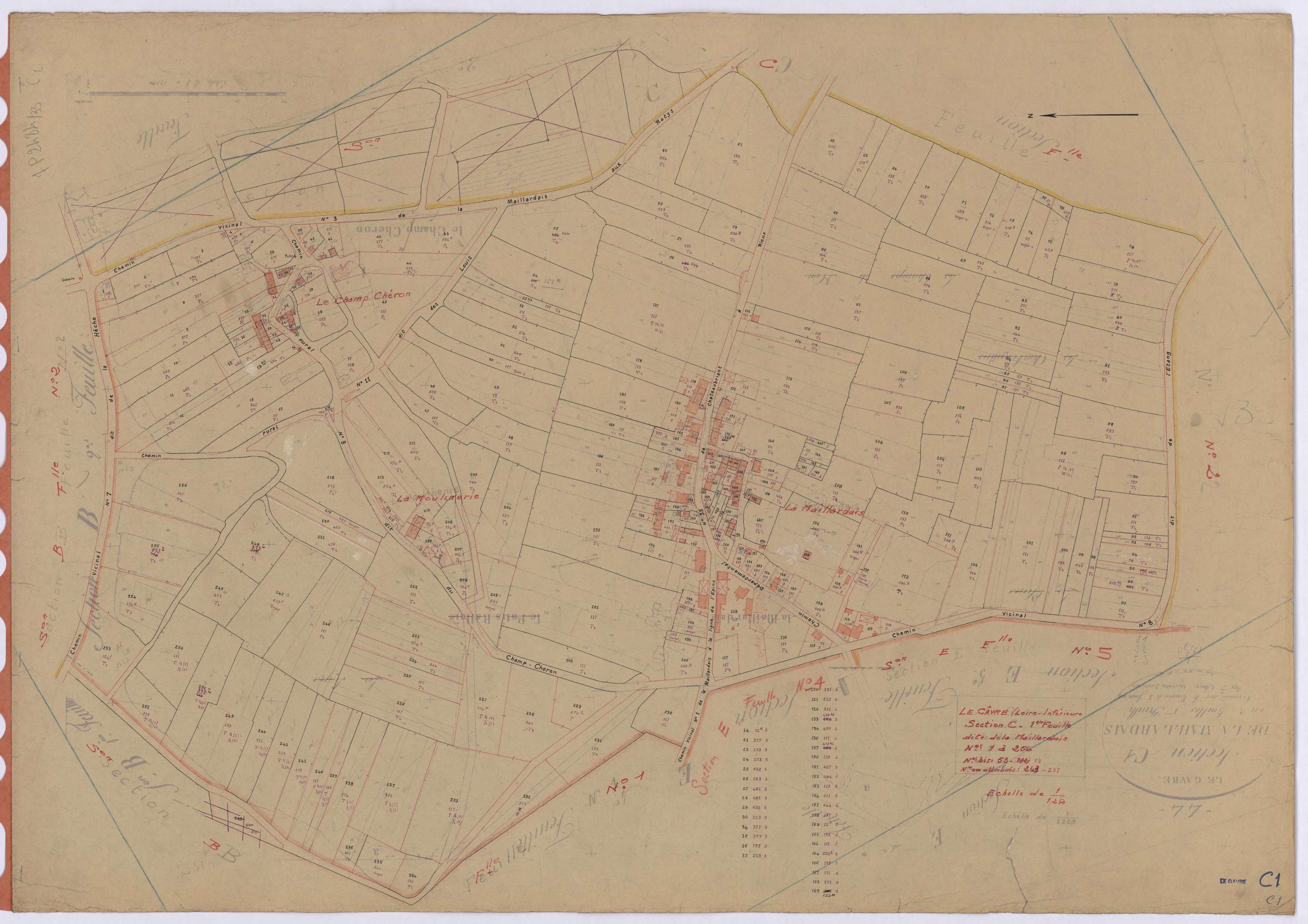 Le Gâvre - Section C1 Maillardais (section de La) ; 1-256