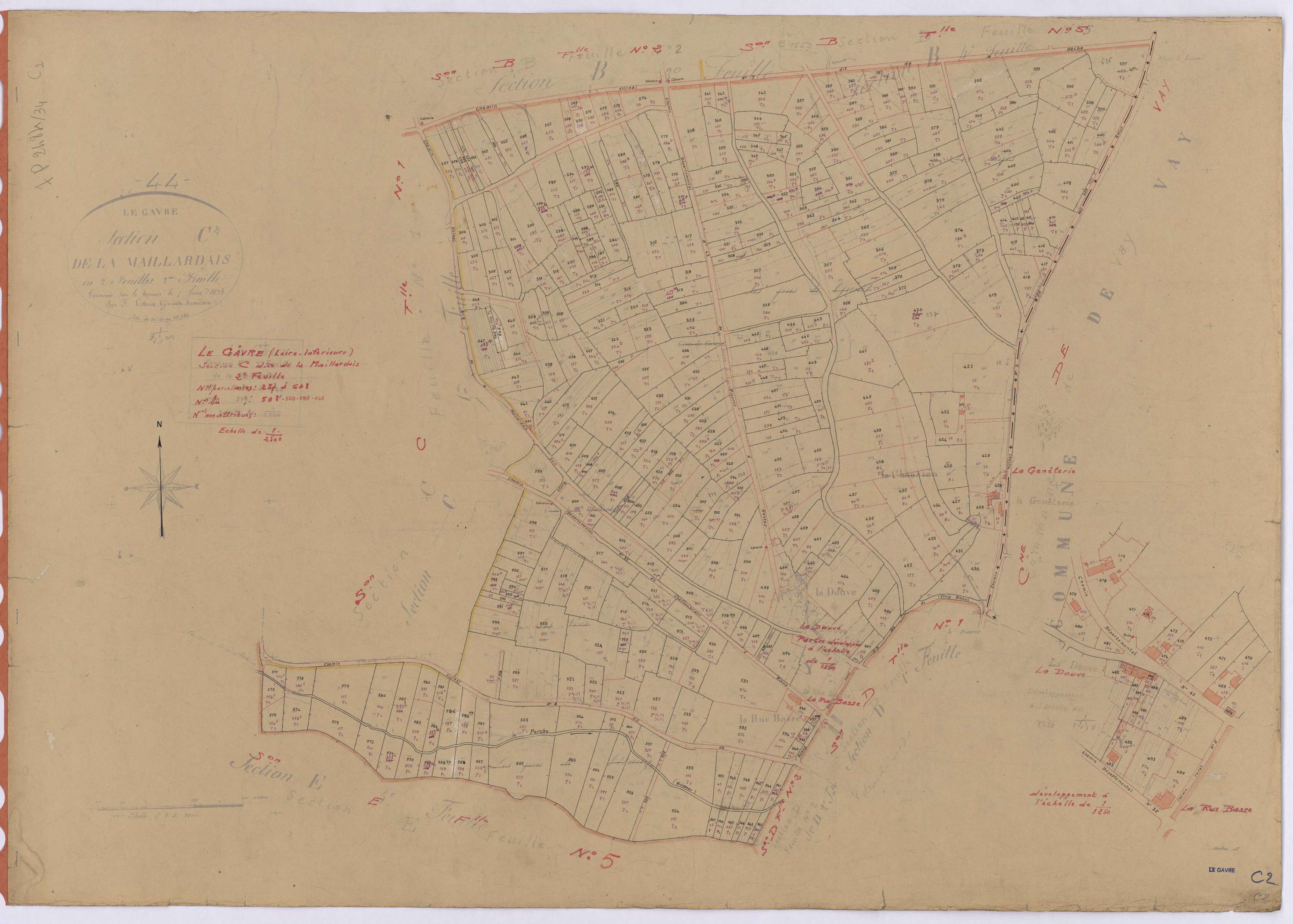 Le Gâvre - Section C2 Maillardais (section de La) ; 257-648