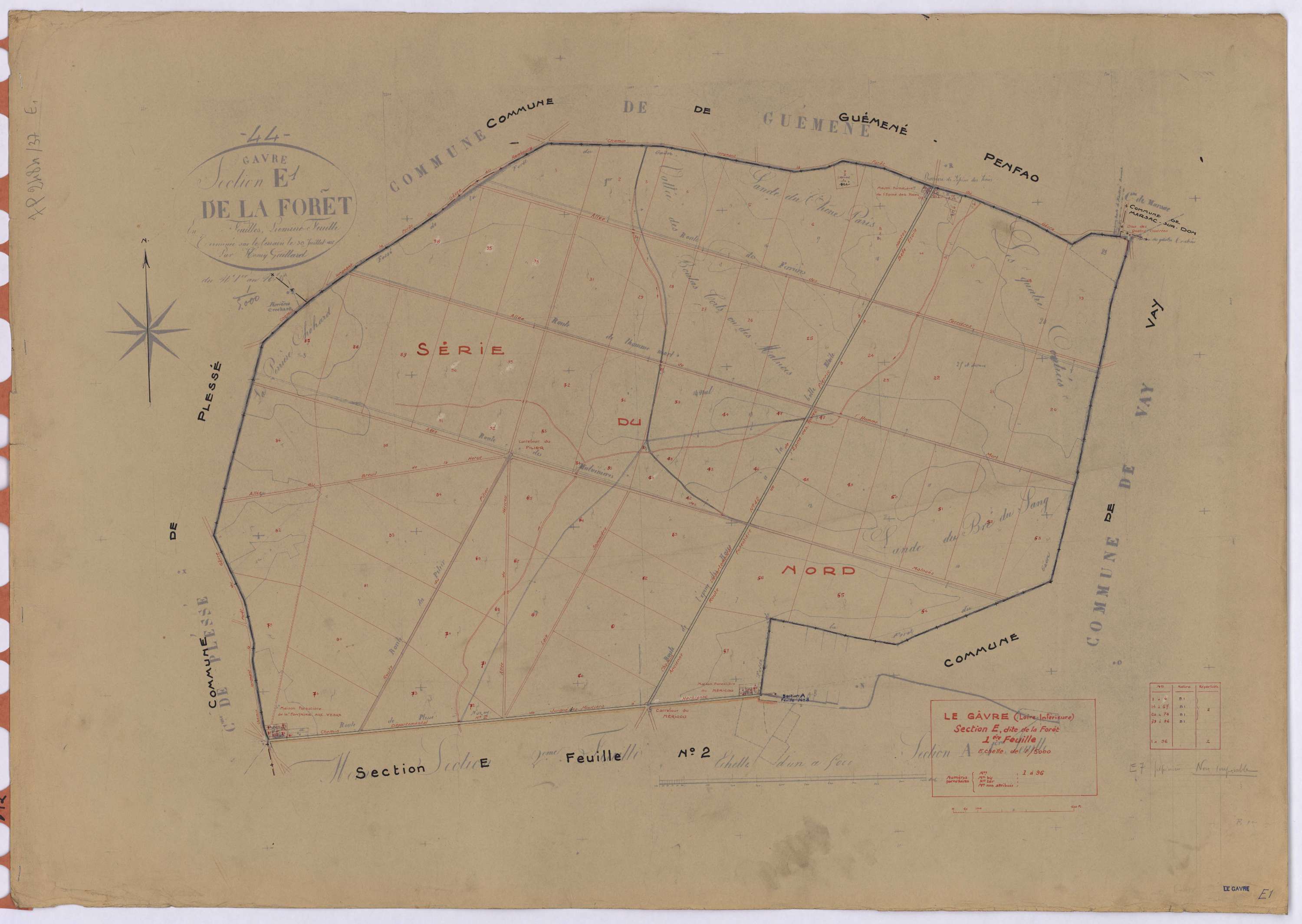 Le Gâvre - Section E1 Forêt (section de La) ; 1-96