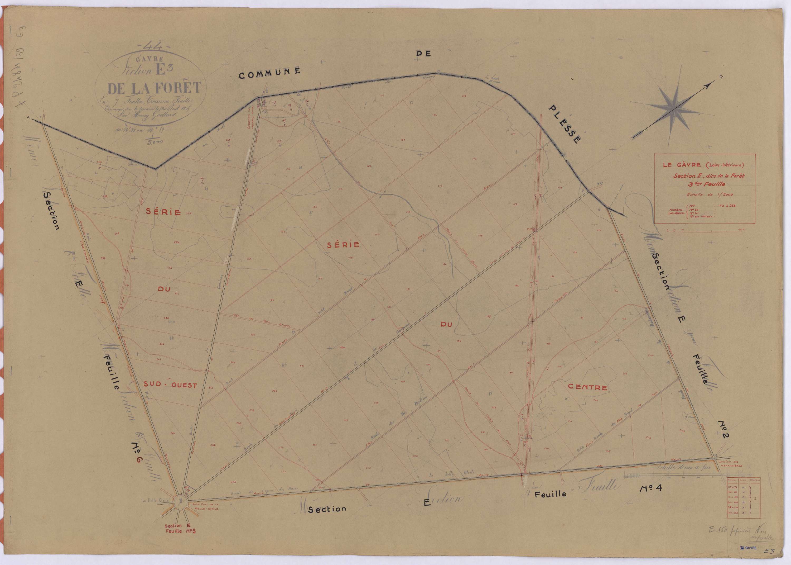 Le Gâvre - Section E3 Forêt (section de La) ; 143-258