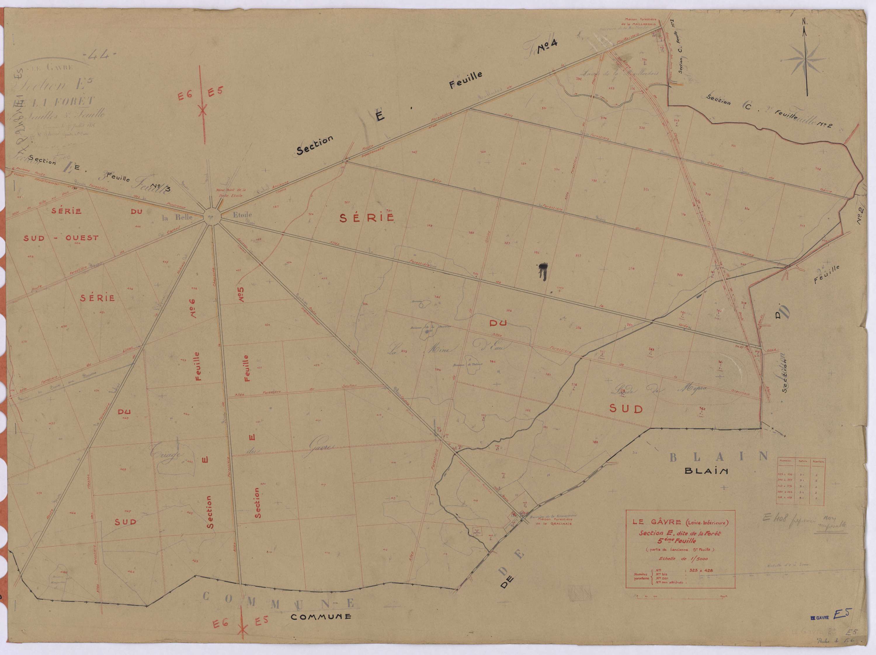 Le Gâvre - Section E5 Forêt (section de La) ; 323-428