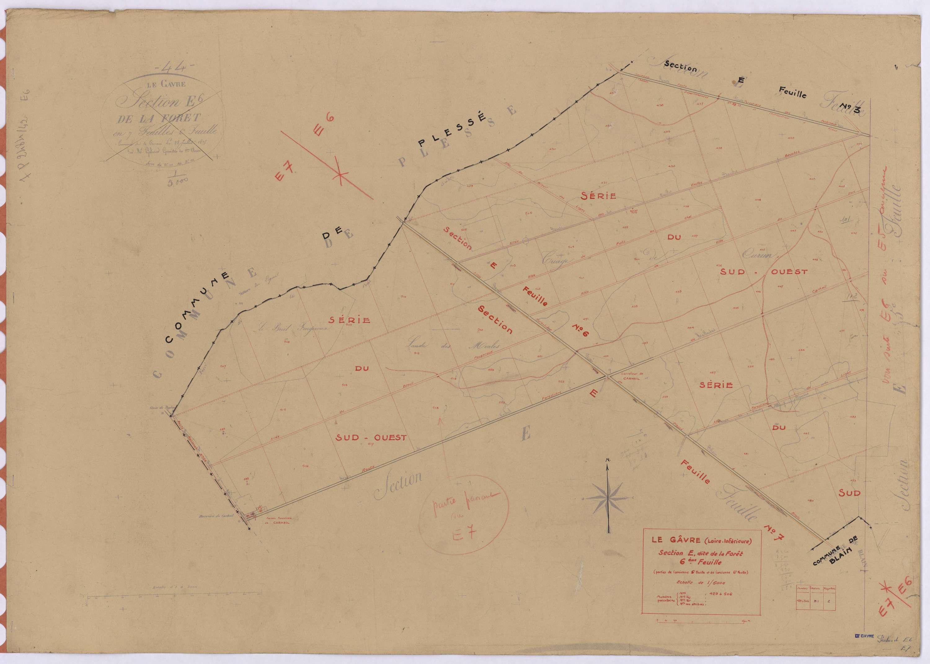 Le Gâvre - Section E6 Forêt (section de La) ; 429-506