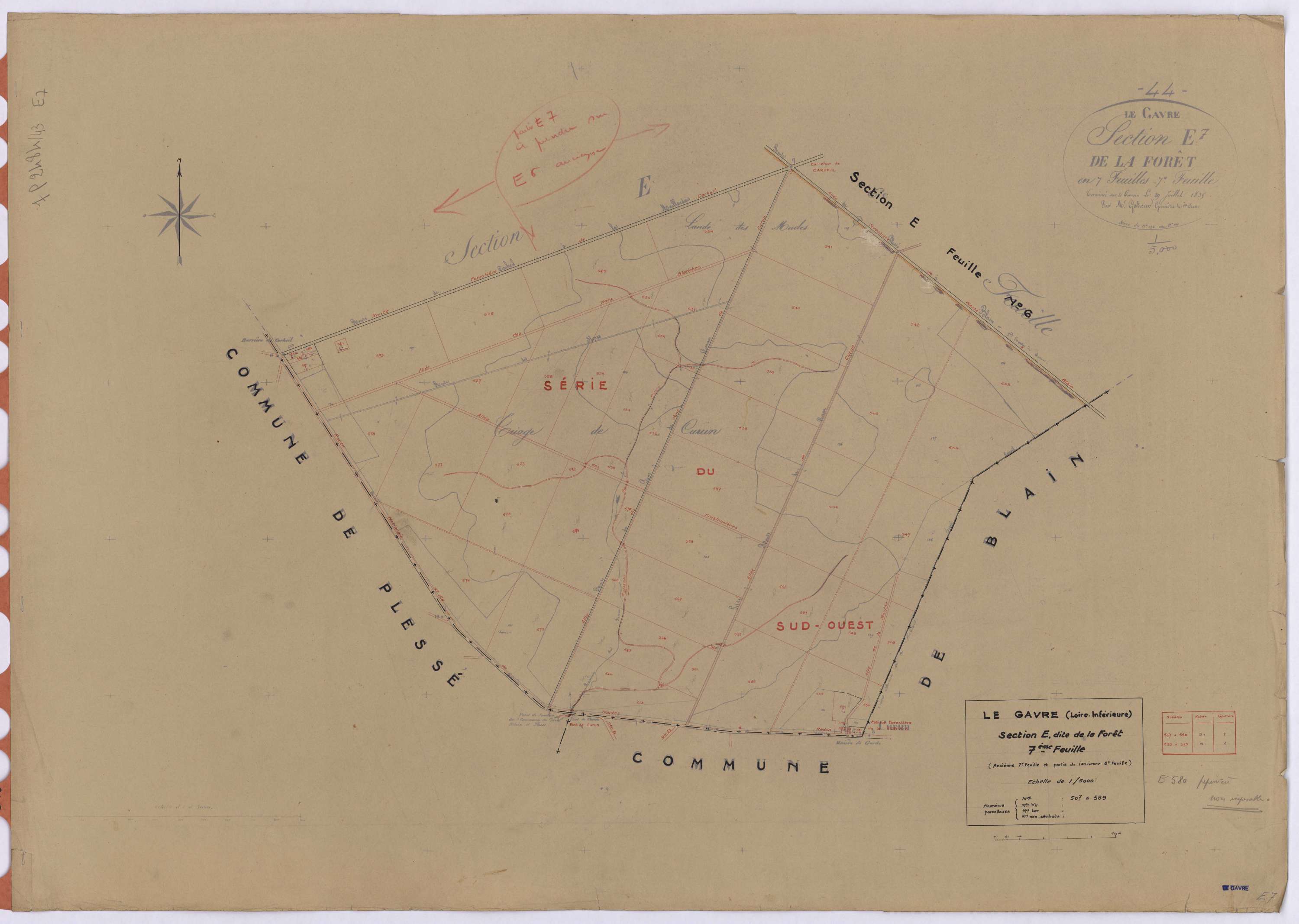 Le Gâvre - Section E7 Forêt (section de La) ; 507-589