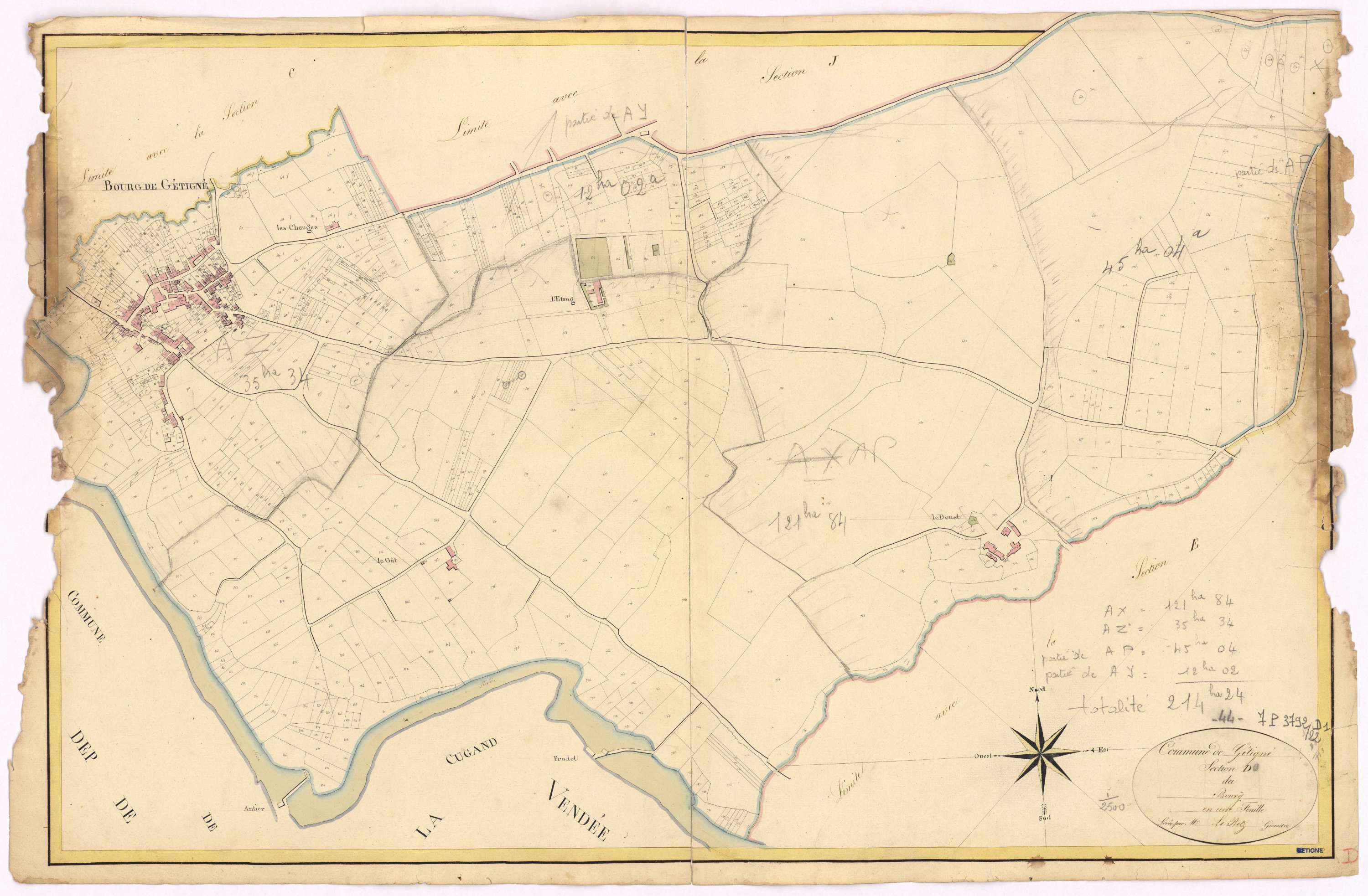 Gétigné - Section D Bourg (section du)