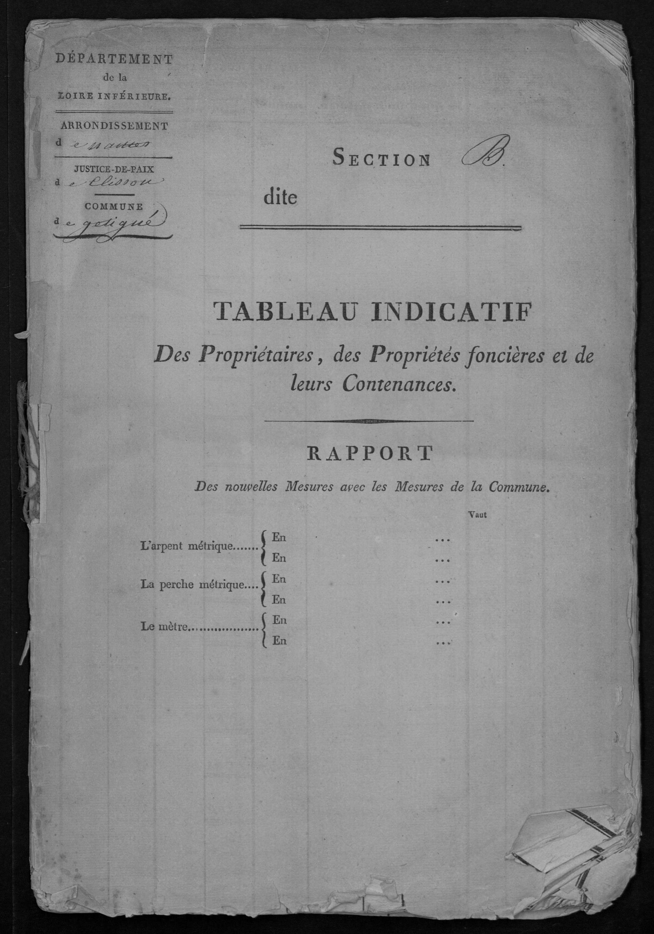Gétigné - B à C, E, G, H, M.