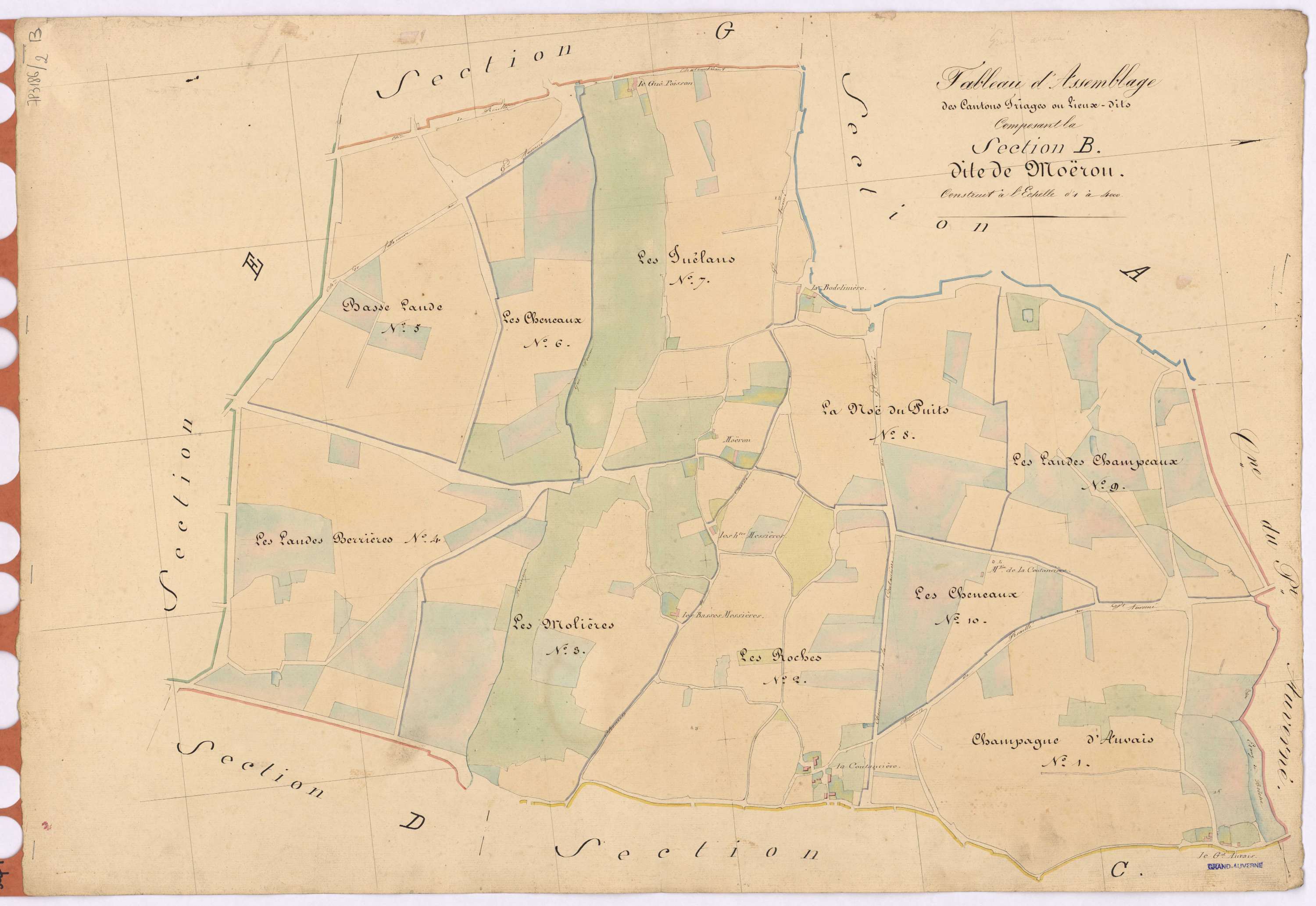 Grand-Auverné - Section B Moëron (section de)