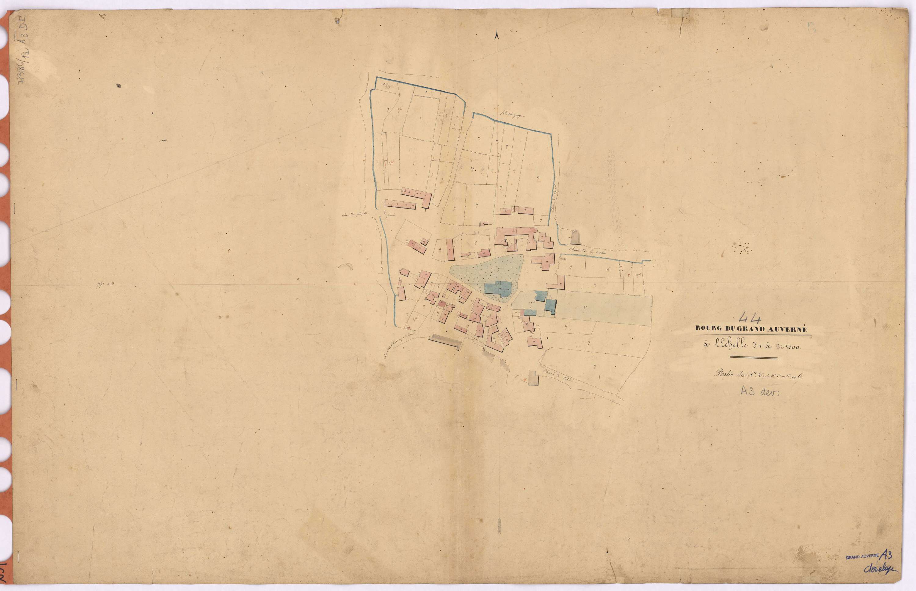 Grand-Auverné - Section A3 (développement) Bourg (section du) ; développement du Bourg