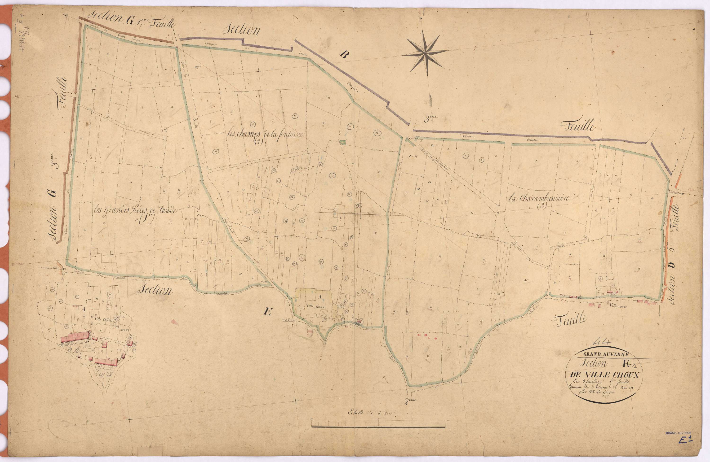 Grand-Auverné - Section E1 Ville Choux (section de)