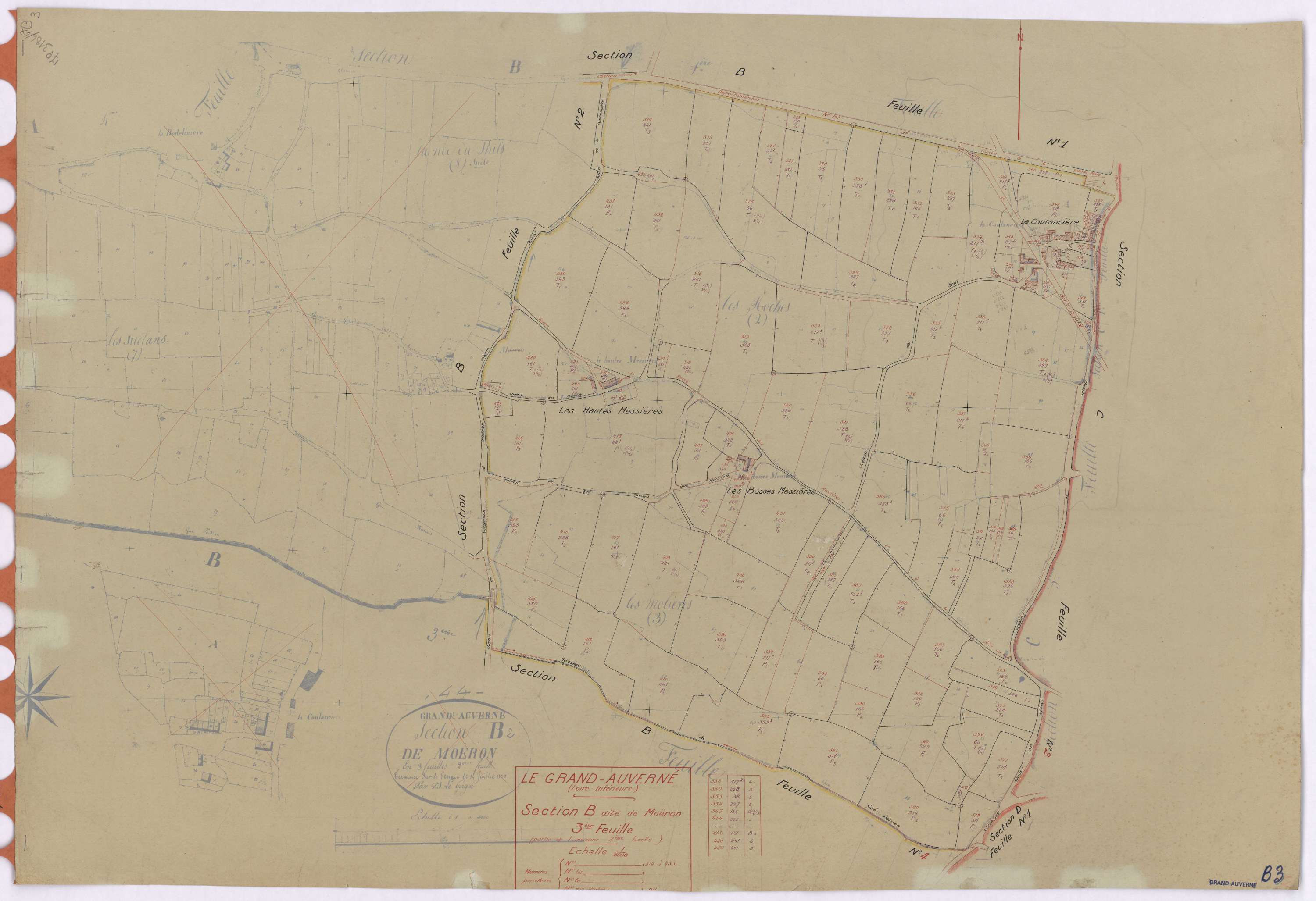 Grand-Auverné - Section B3 Moëron (section de) ; 314-433