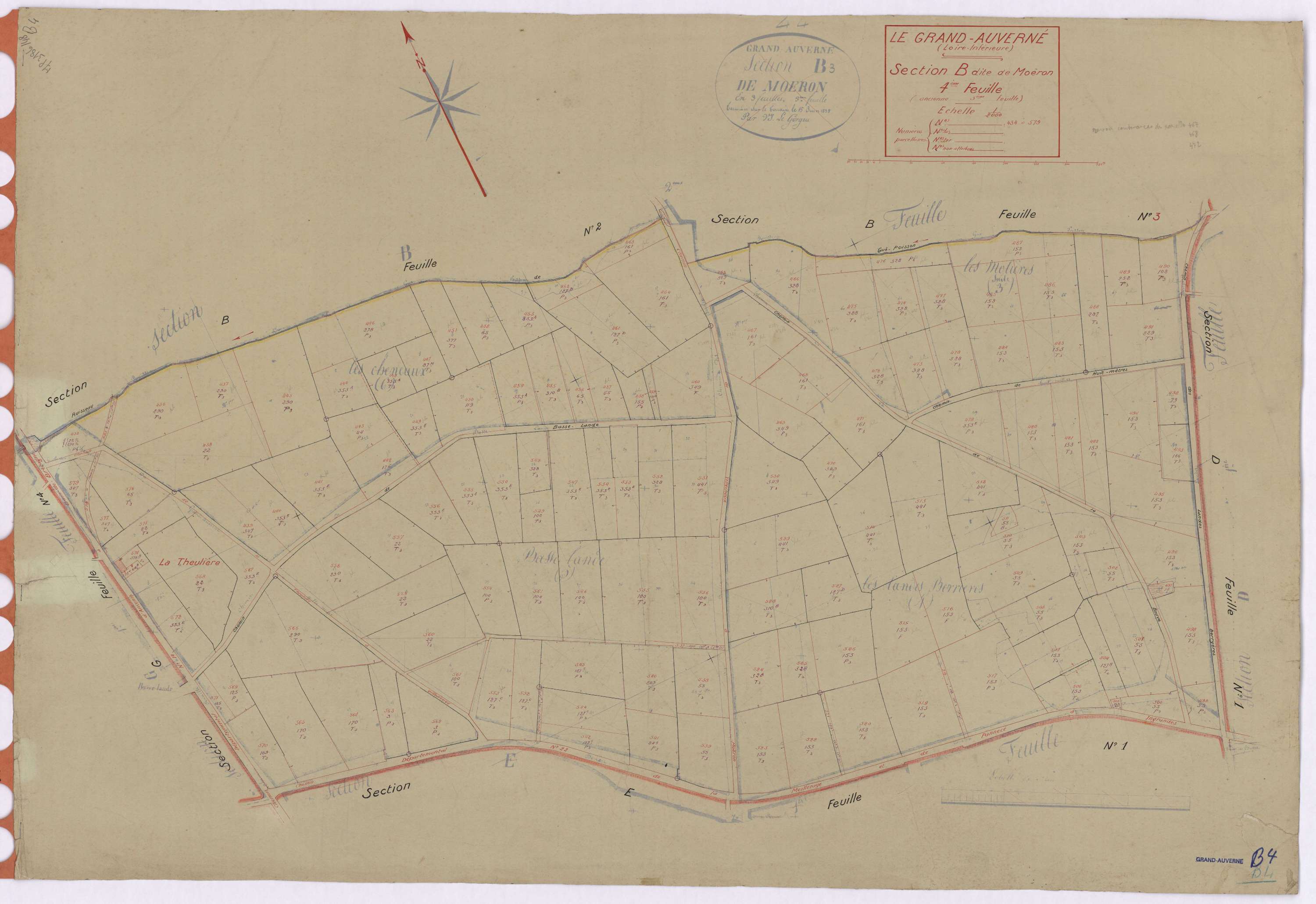 Grand-Auverné - Section B4 Moëron (section de) ; 434-579