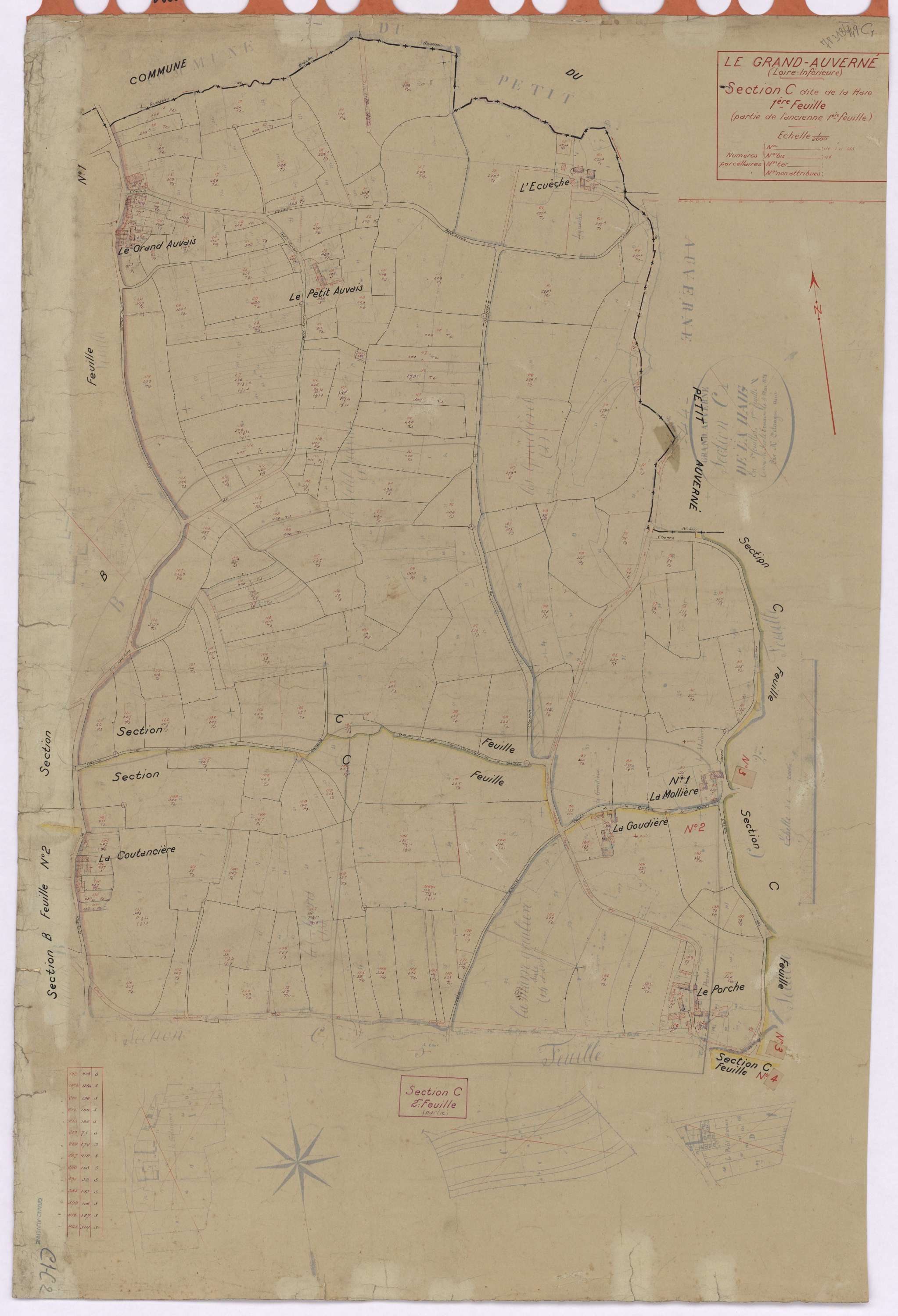 Grand-Auverné - Section C1 Haie (section de La) ; 1-135
