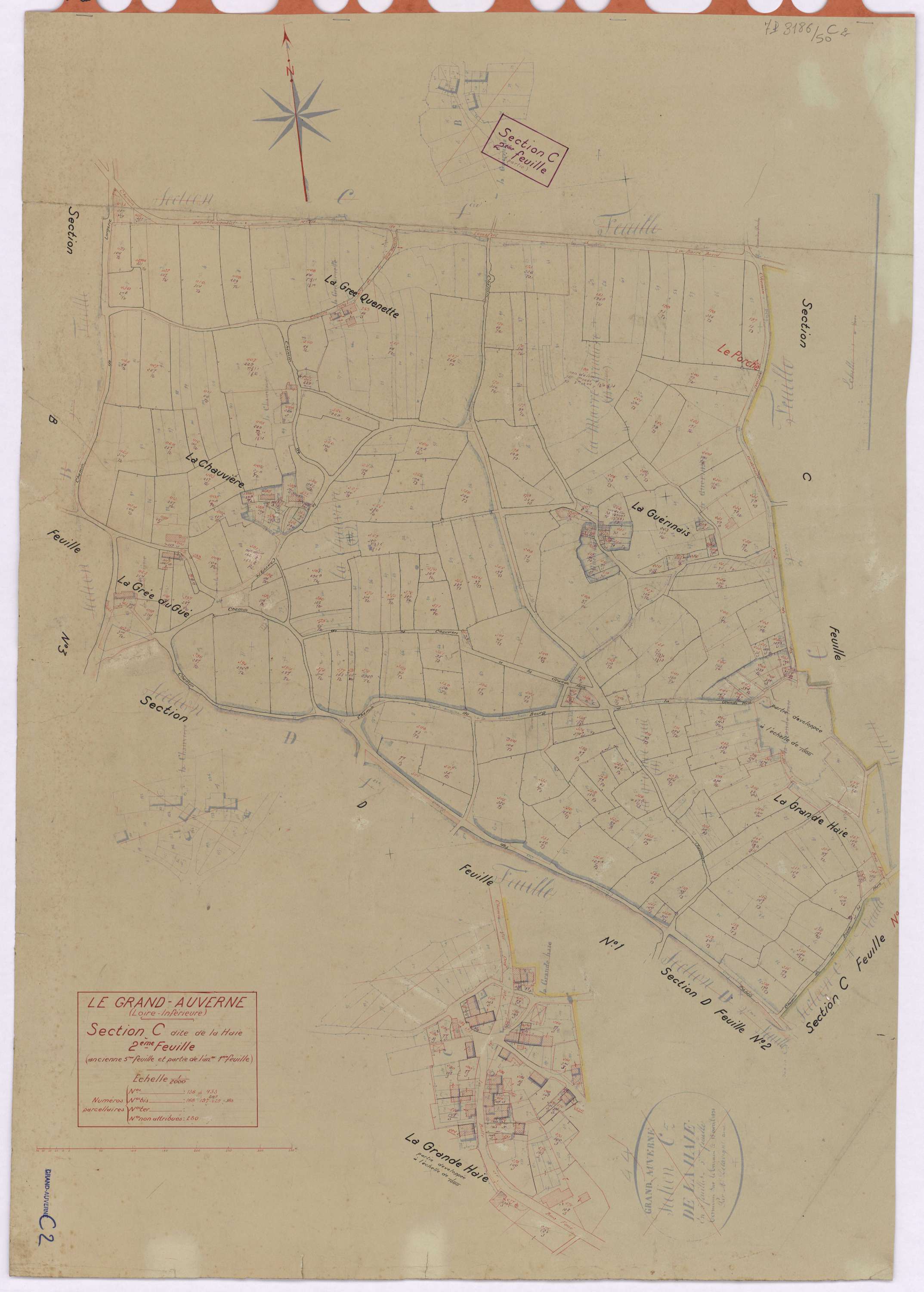Grand-Auverné - Section C2 Haie (section de La) ; 136-433