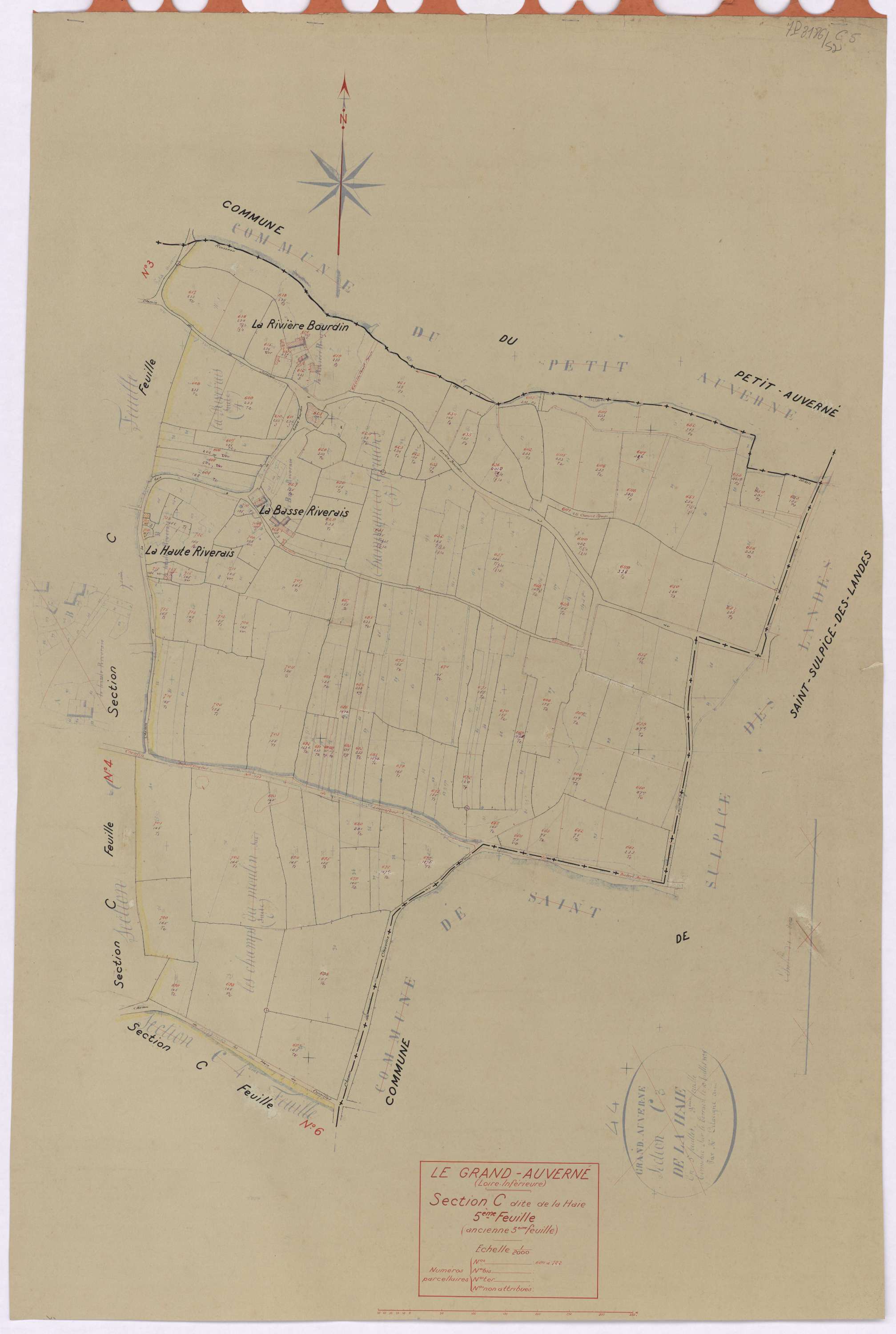 Grand-Auverné - Section C5 Haie (section de La) ; 604-722