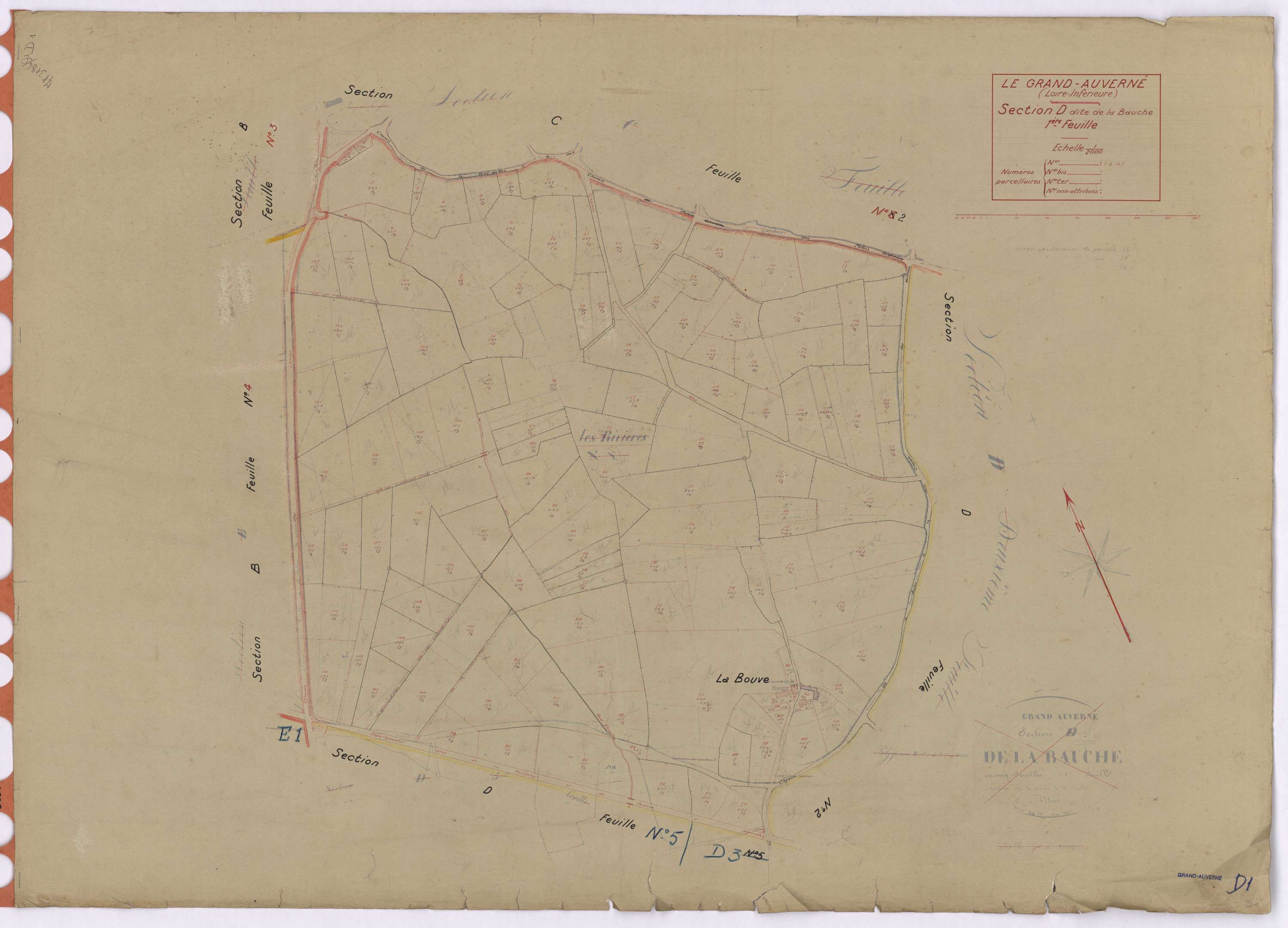 Grand-Auverné - Section D1 Bauche (section de La) ; 1-127