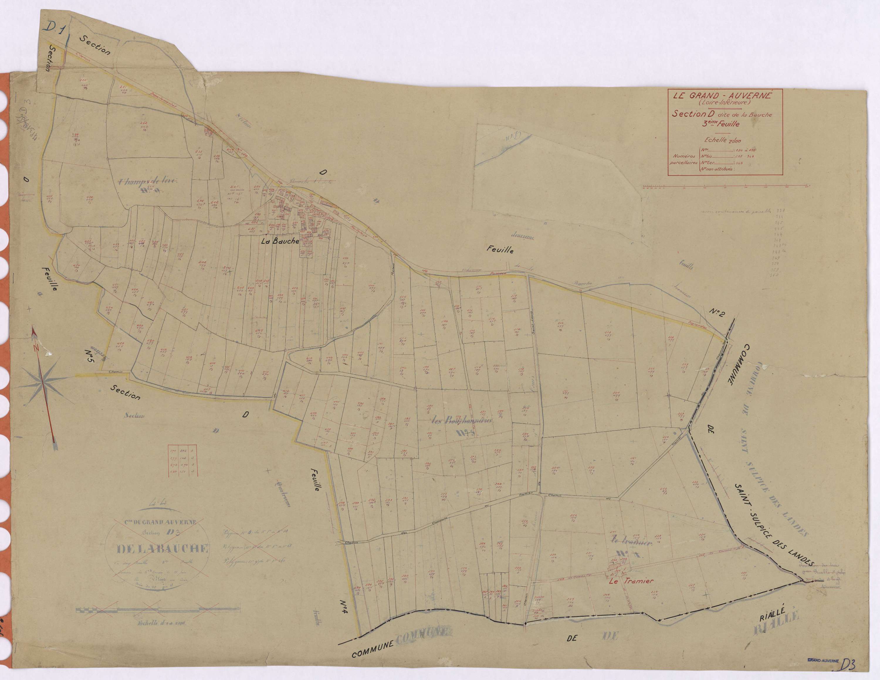 Grand-Auverné - Section D3 Bauche (section de La) ; 230-438