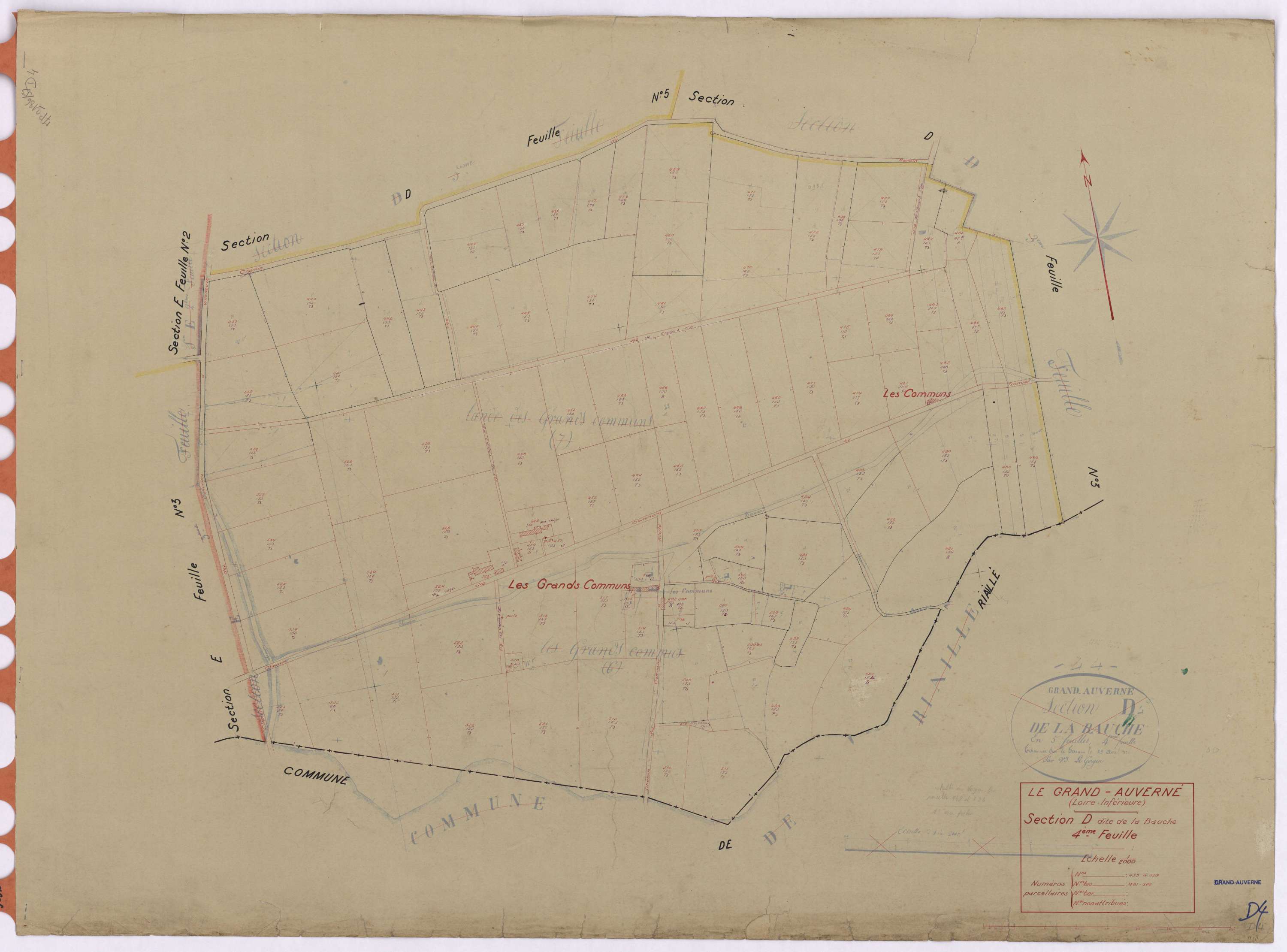 Grand-Auverné - Section D4 Bauche (section de La) ; 439-539