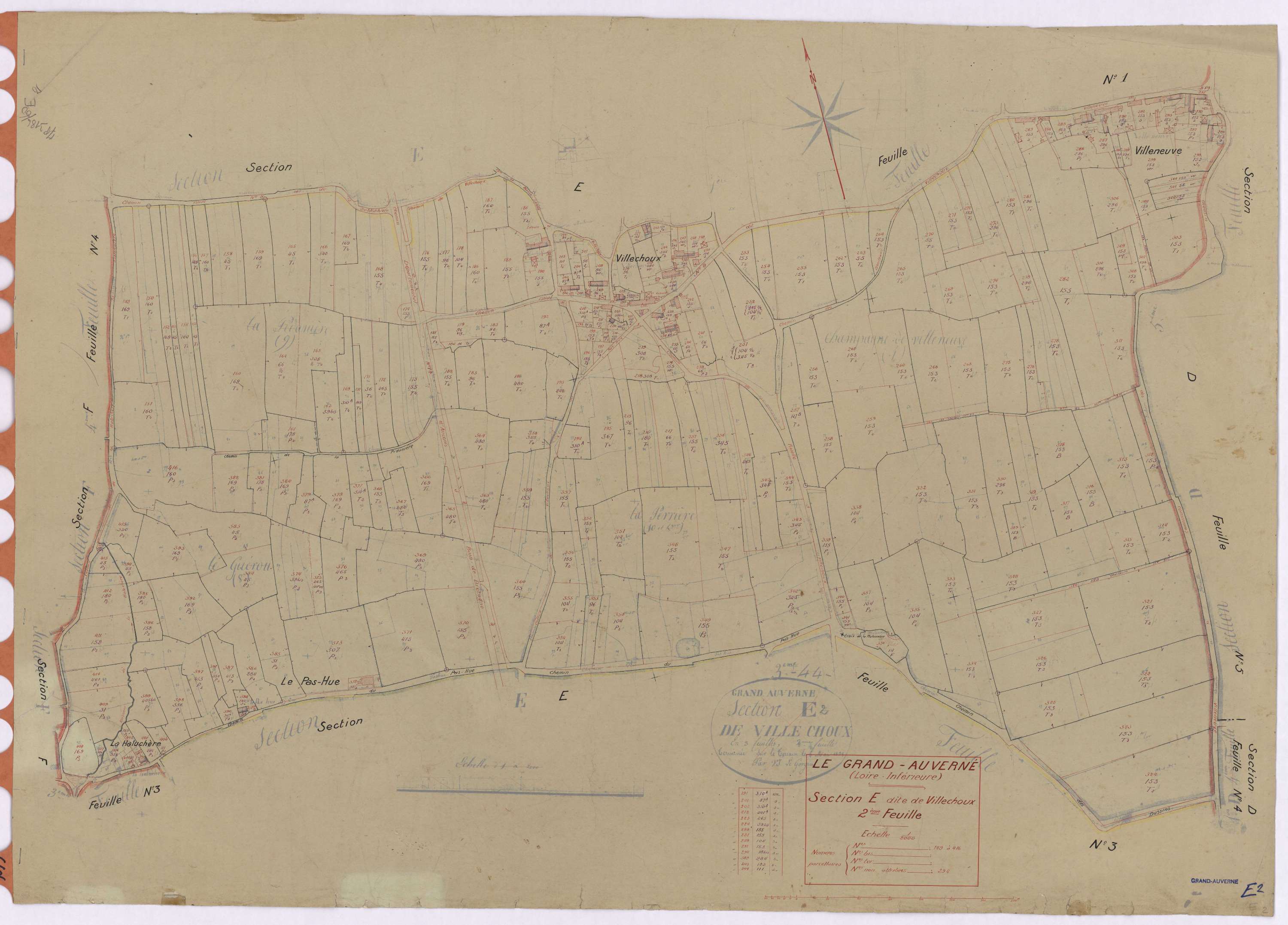 Grand-Auverné - Section E2 Villechoux (section de) ; 149-416