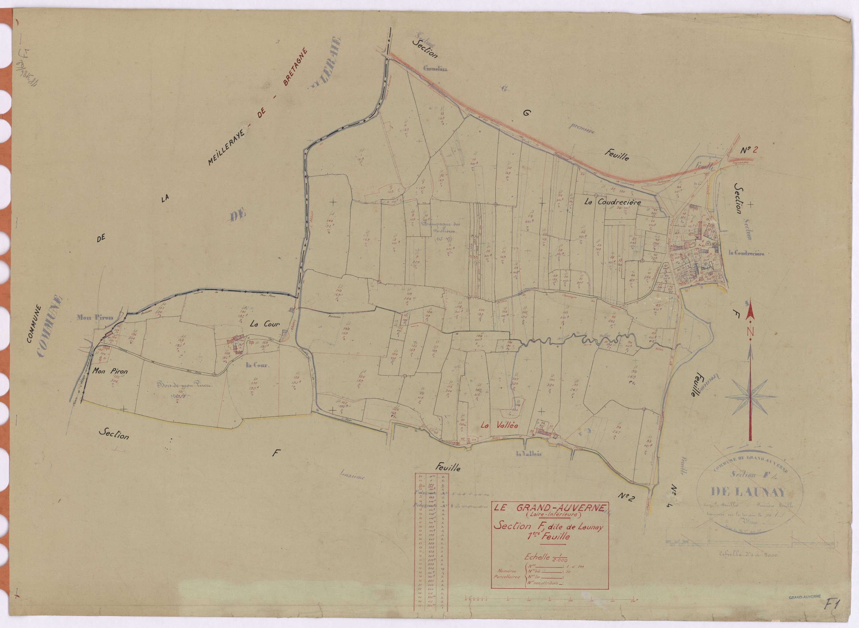 Grand-Auverné - Section F1 Launay (section de) ; 1-144
