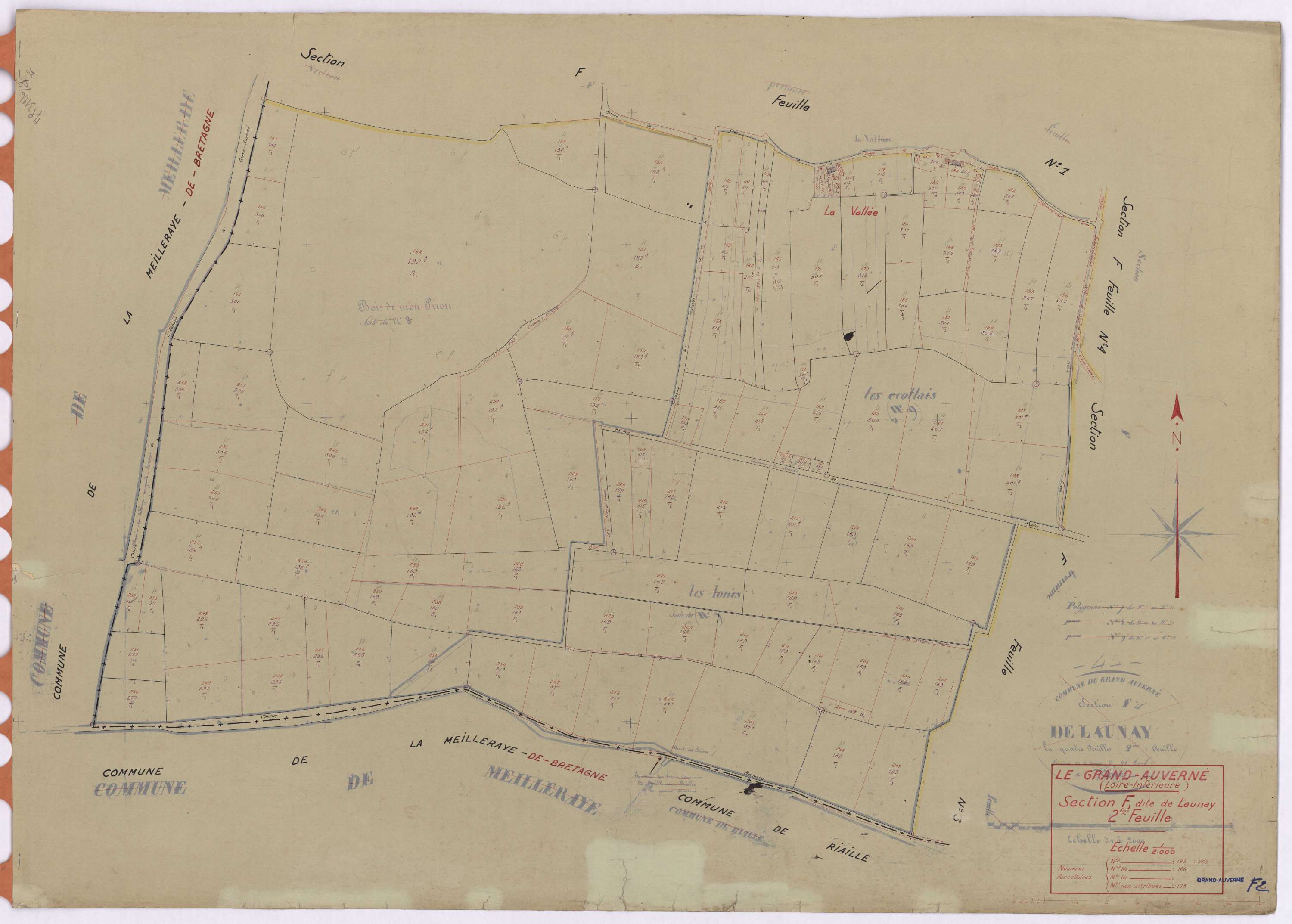 Grand-Auverné - Section F2 Launay (section de) ; 145-258