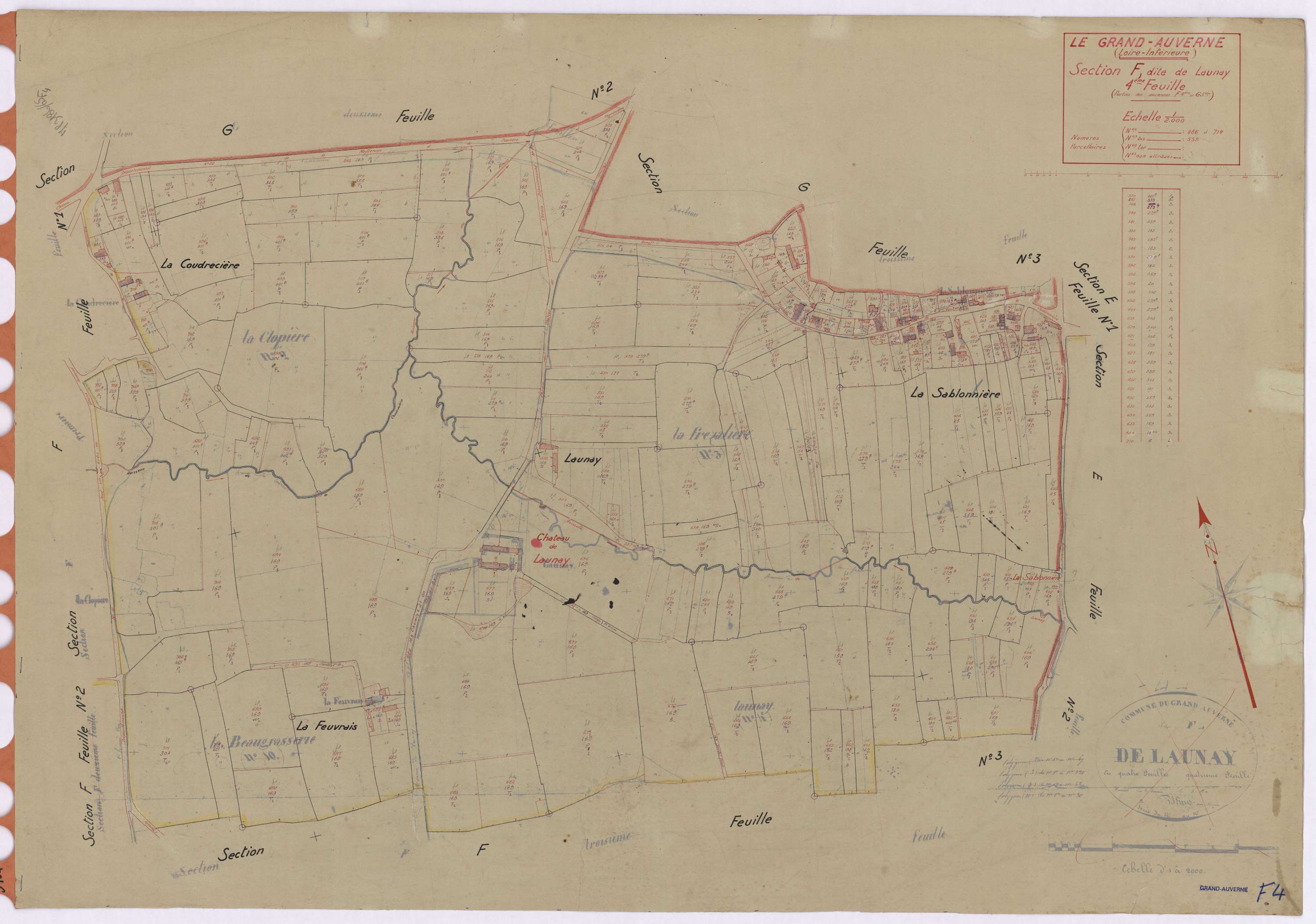 Grand-Auverné - Section F4 Launay (section de) ; 486-714
