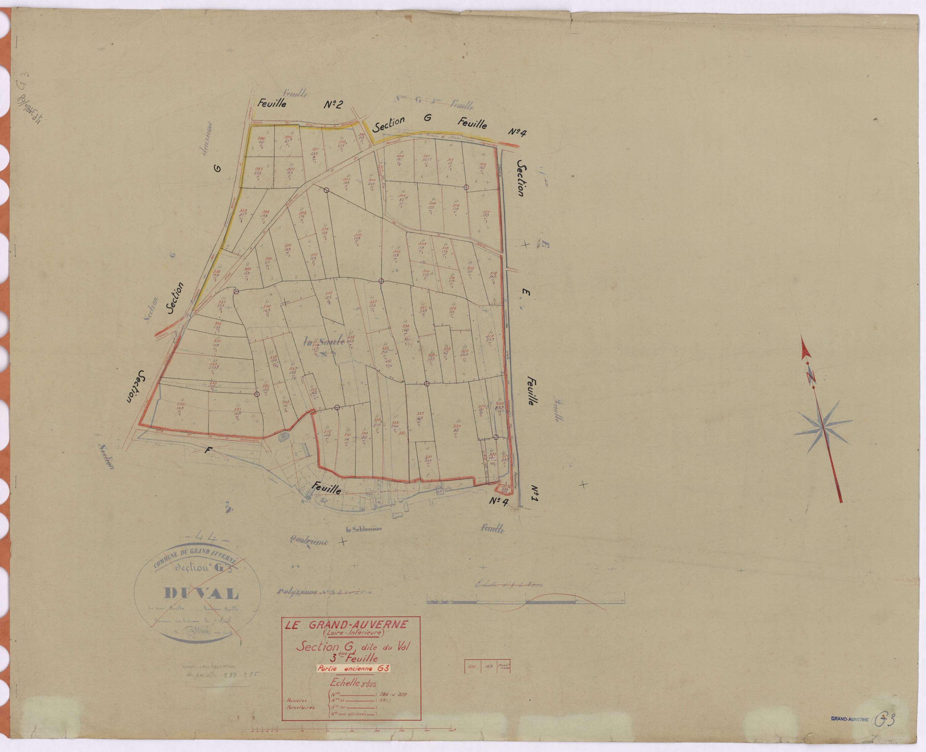 Grand-Auverné - Section G3 Val (section du) ; 286-359