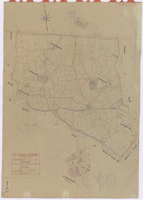 Grand-Auverné - Section C2 Haie (section de La) ; 136-433