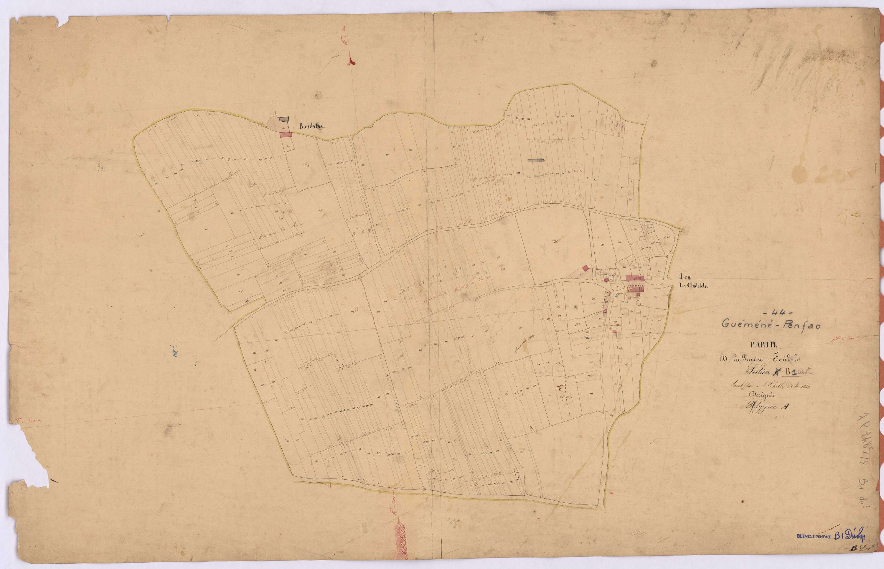 Guémené-Penfao - Section B1 (développement) Beix (section de) ; 1-674 ; développement du polygône A