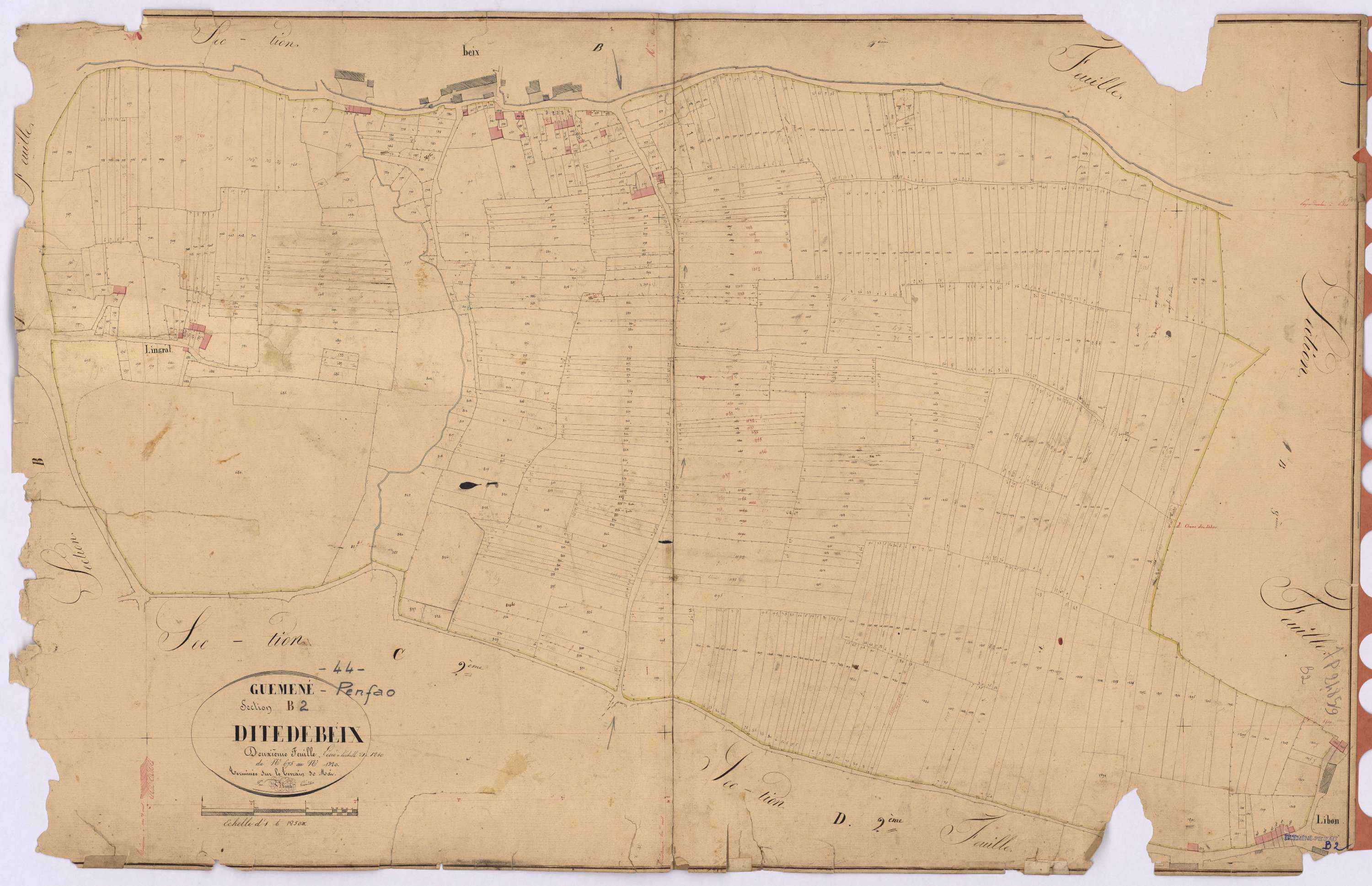Guémené-Penfao - Section B2 Beix (section de) ; 675-1320