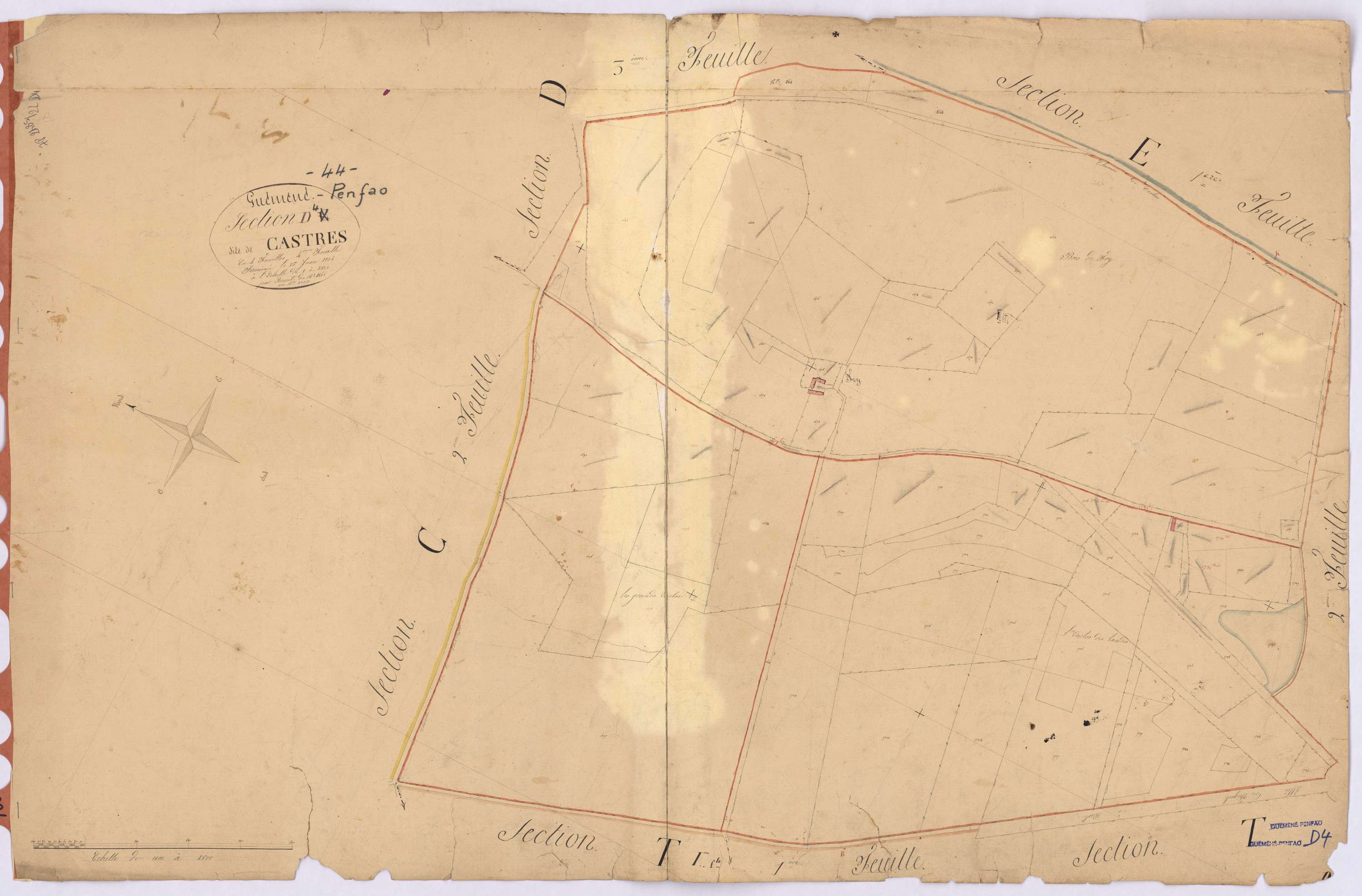 Guémené-Penfao - Section D4 Castres (section de) ; 1661-1735
