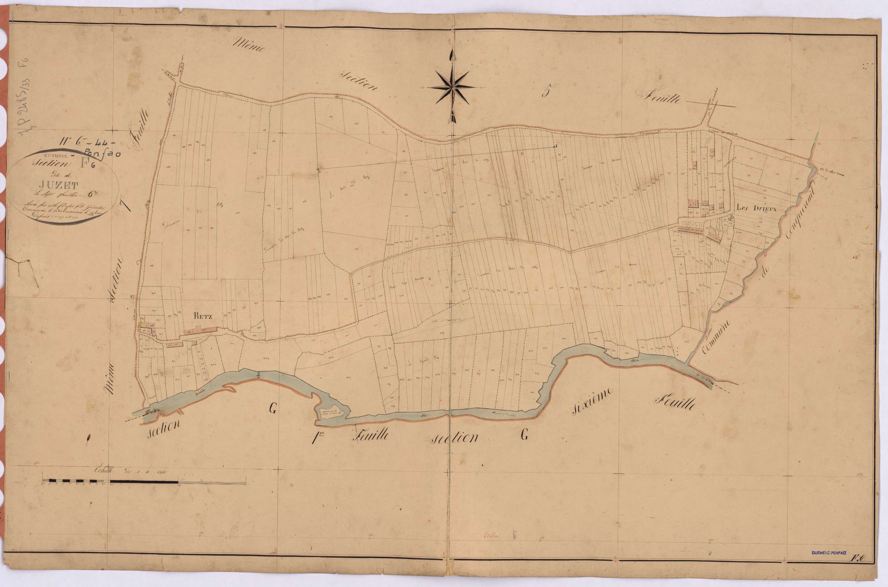 Guémené-Penfao - Section F6 Juzet (section de) ; 1775-2076