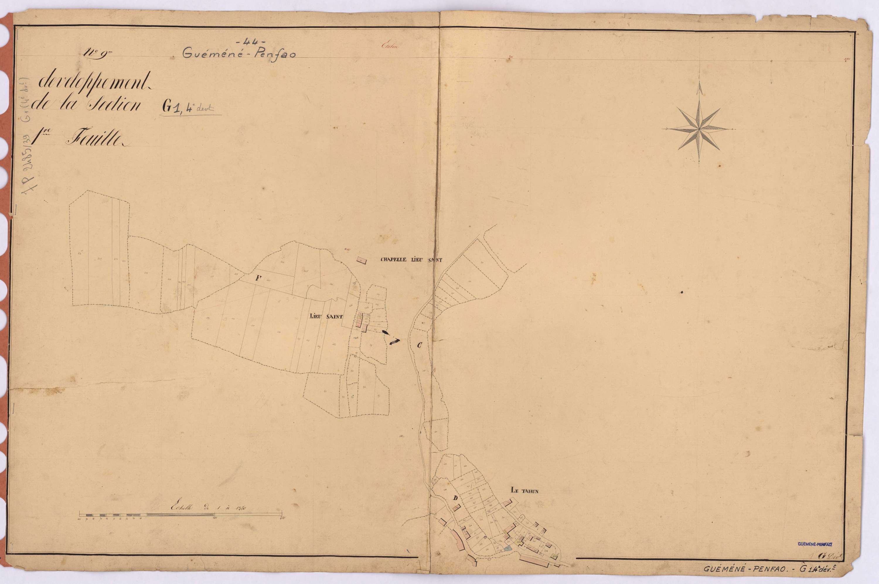 Guémené-Penfao - Section G1 (développement) Treguely (section de) ; 1-775 ; développement des parties C, D et F