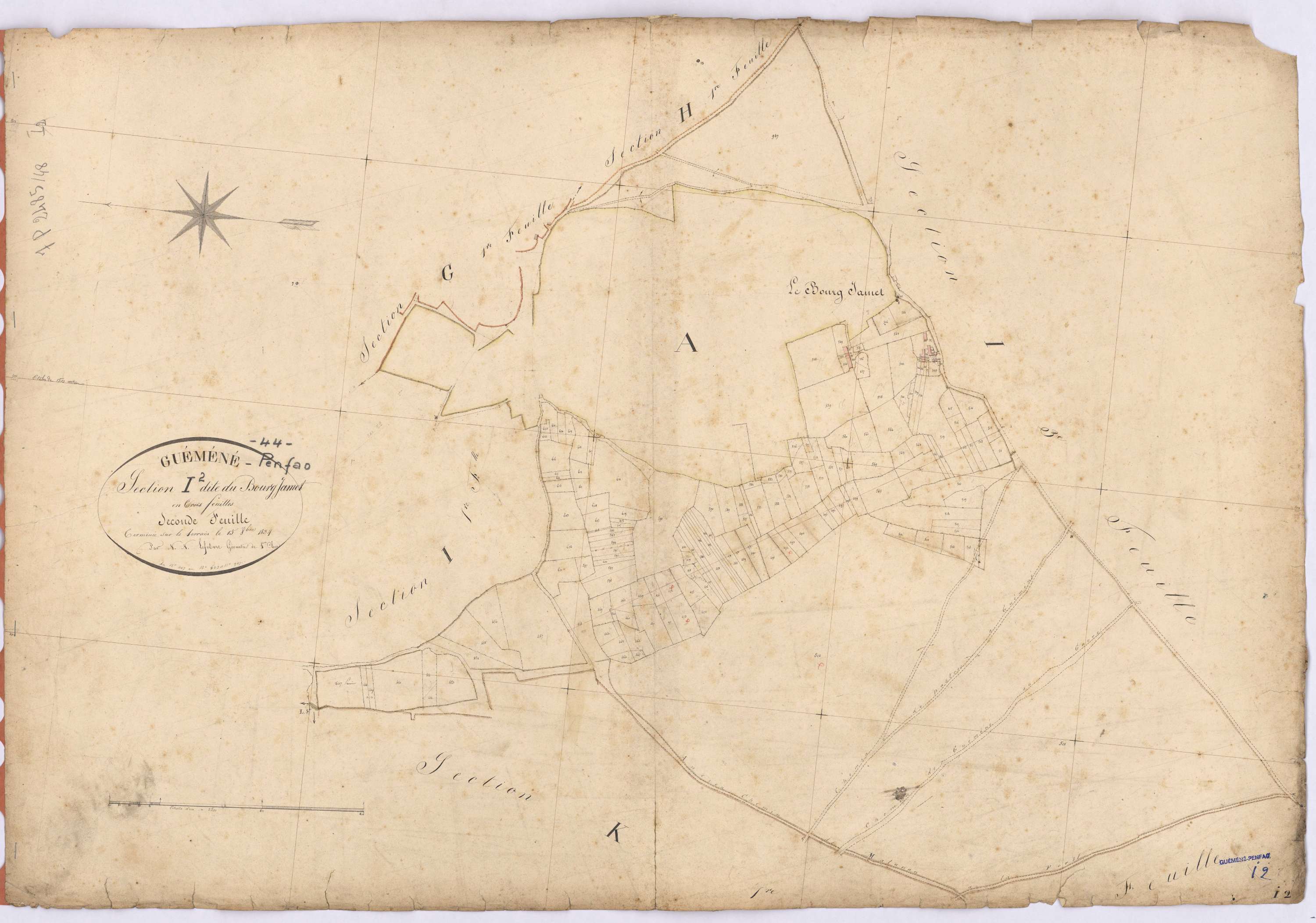 Guémené-Penfao - Section I2 Bourg Jamet (section du) ; 447-623 ; 947