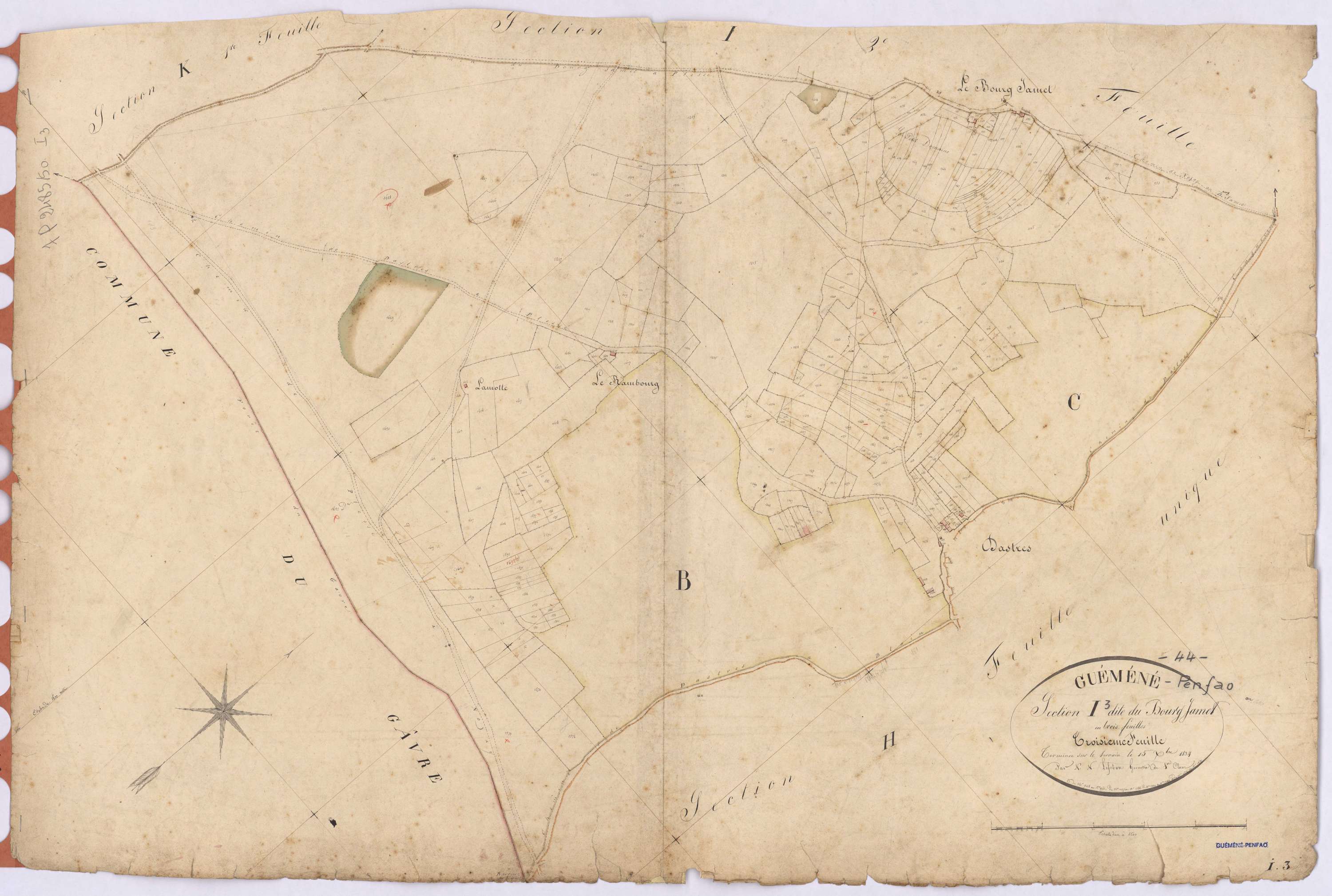 Guémené-Penfao - Section I3 Bourg Jamet (section du) ; 948-1630