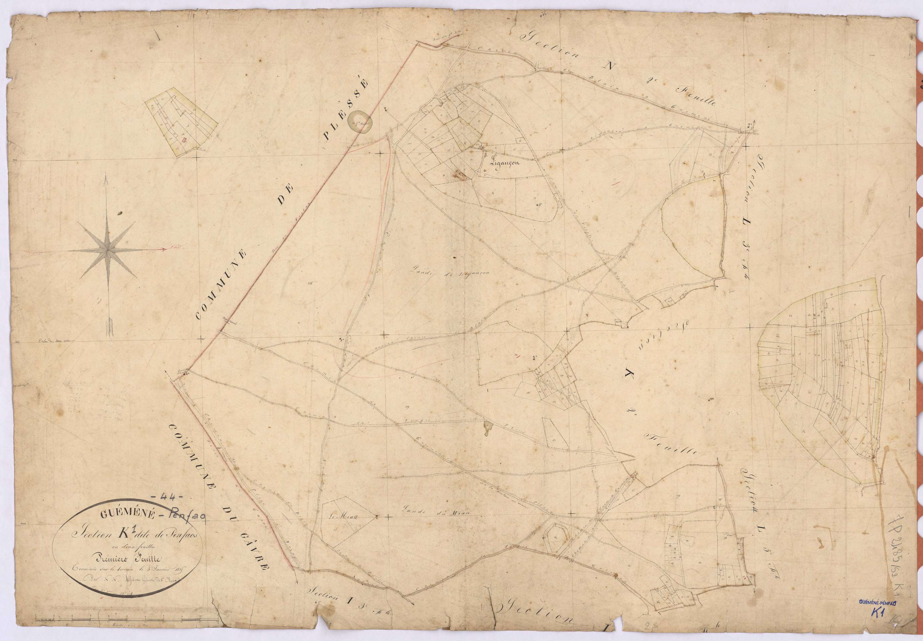 Guémené-Penfao - Section K1 Penfaos (section de) ; 1-198