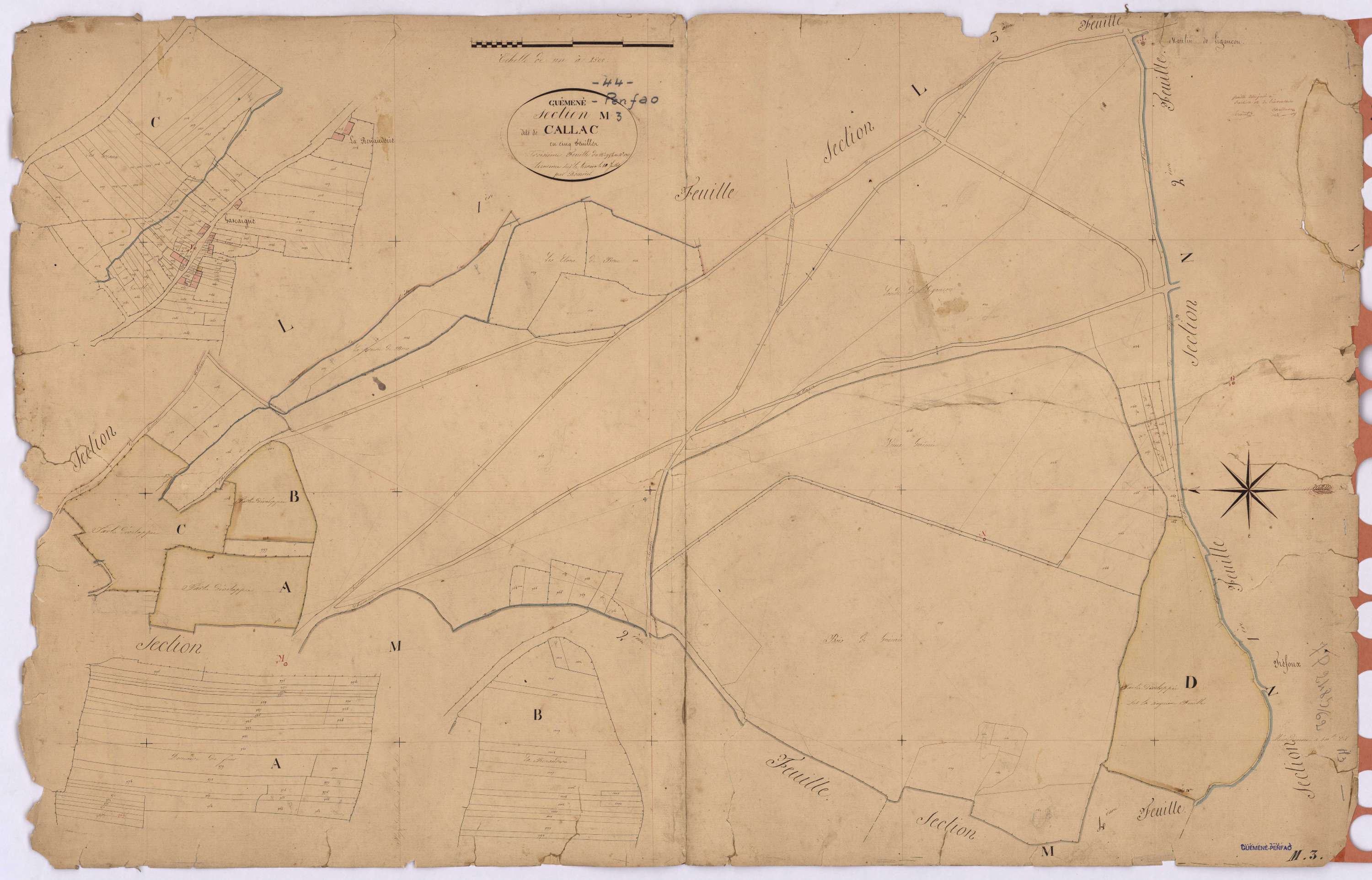 Guémené-Penfao - Section M3 Callac (section de) ; 954-1357