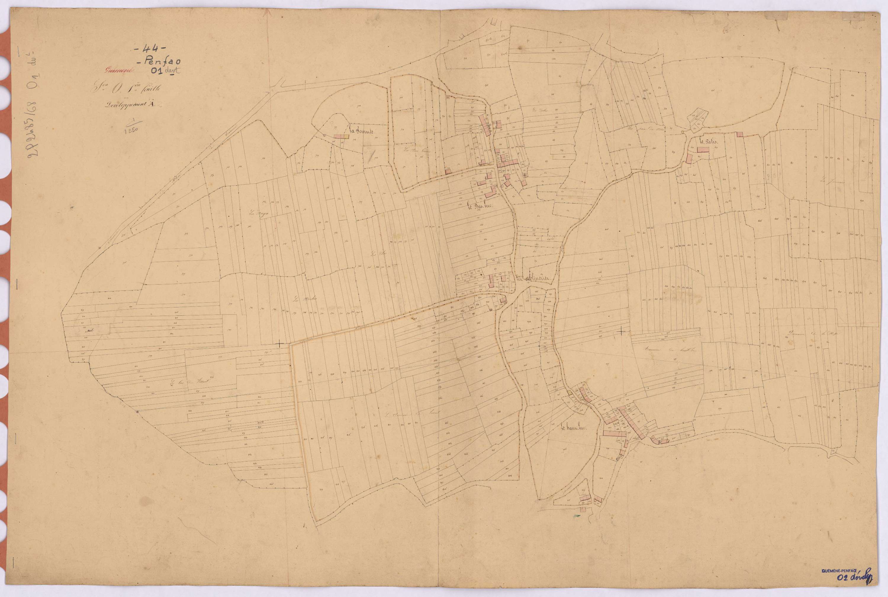 Guémené-Penfao - Section O1 (développement) Haut Luc (section du) ; 1-860 ; développement du polygône A