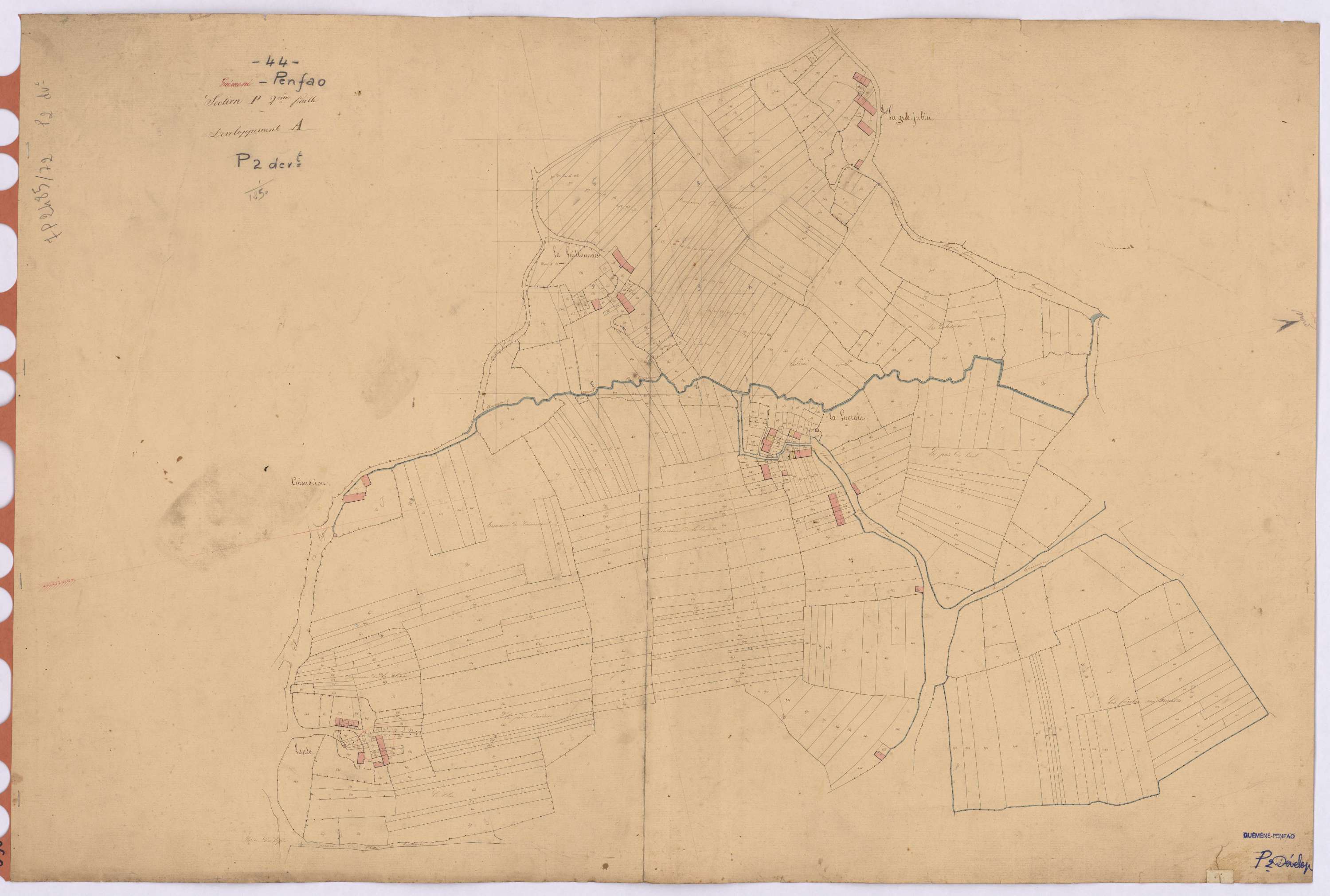Guémené-Penfao - Section P2 (développement) Coisnerion (section de) ; 55-771 ; développement de la partie A