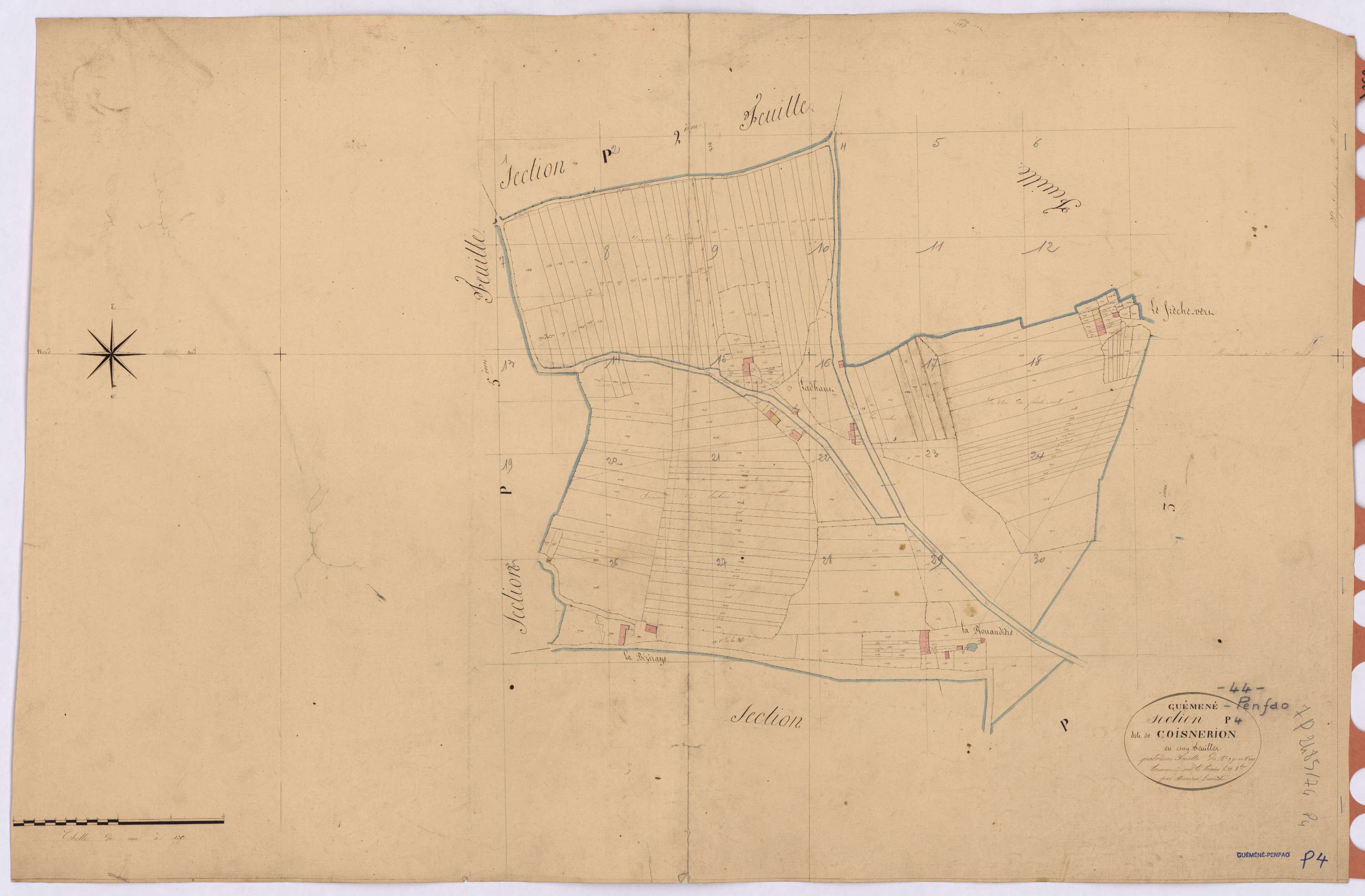 Guémené-Penfao - Section P4 Coisnerion (section de) ; 990-1191
