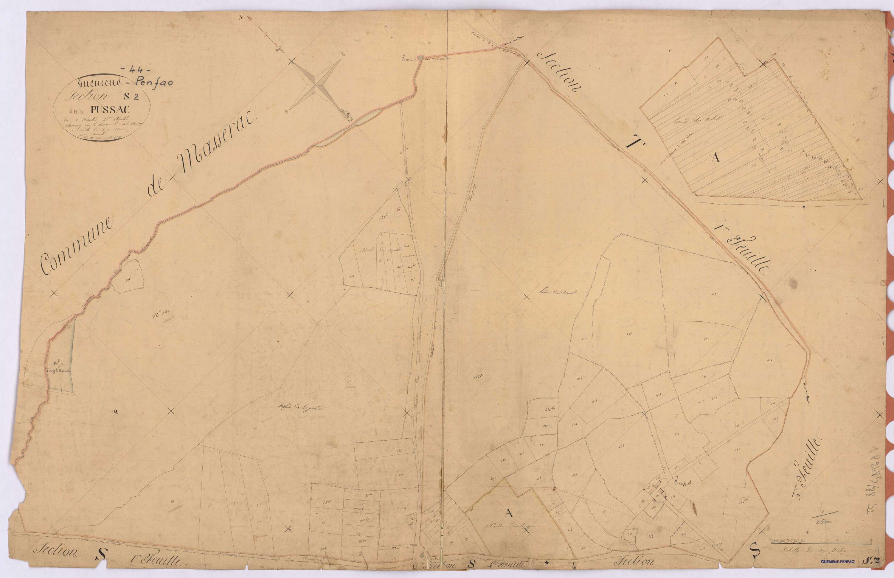 Guémené-Penfao - Section S2 Pussac (section de) ; 342-455